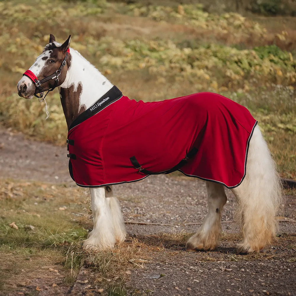 Попона флисовая COSY FLEECE бордо/чёрный Первая Конная Мануфактура