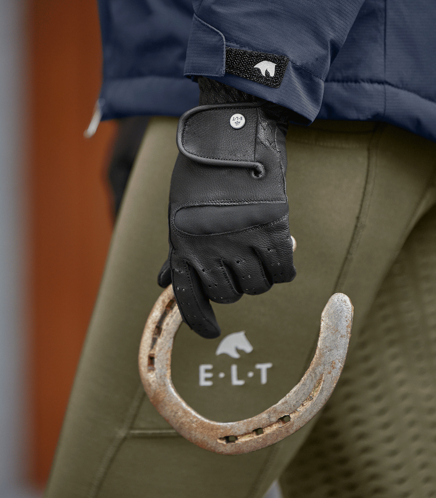 Перчатки для верховой езды из натуральной кожи Deluxe чёрный