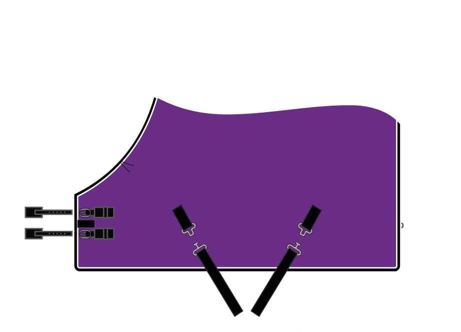Попона флисовая minihorse FLEECE фиолетовый Первая Конная Мануфактура