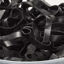 Резиночки для гривы плоские силиконовые, чёрный