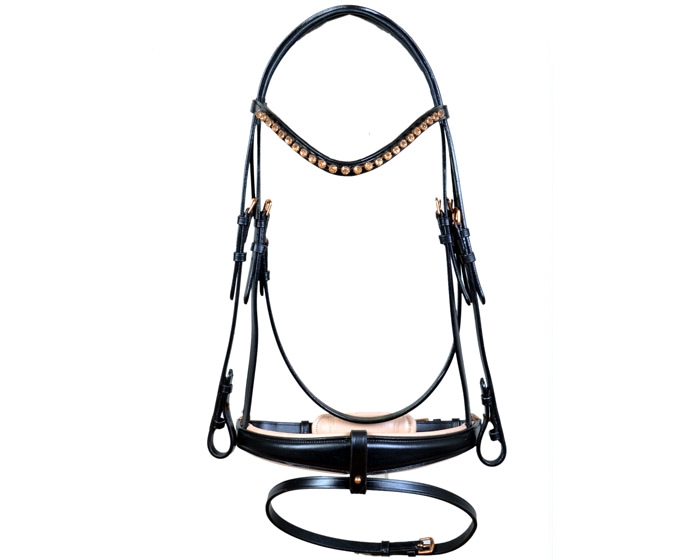 Оголовье трензельное Roselle чёрный Первая Конная Мануфактура