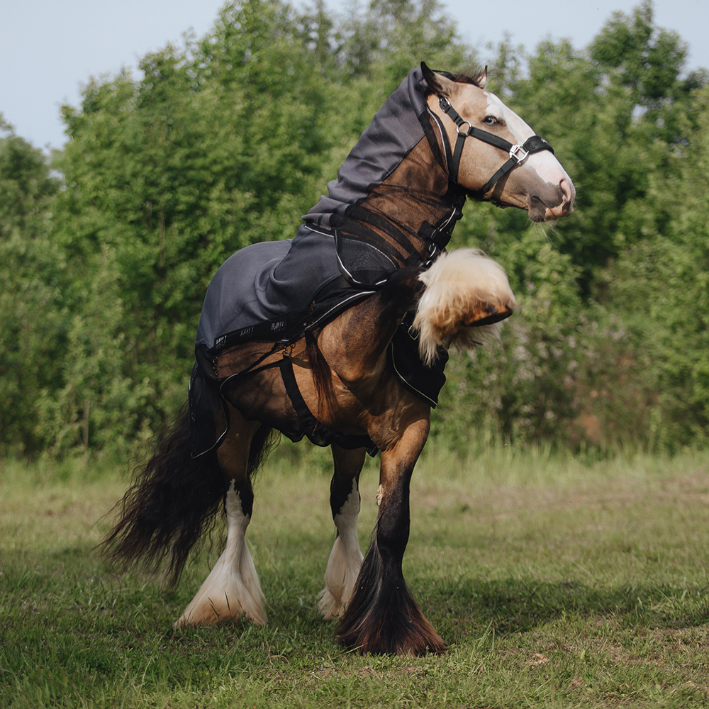 Попона антимоскитная AIR MAX с подпузником и капором серебристый