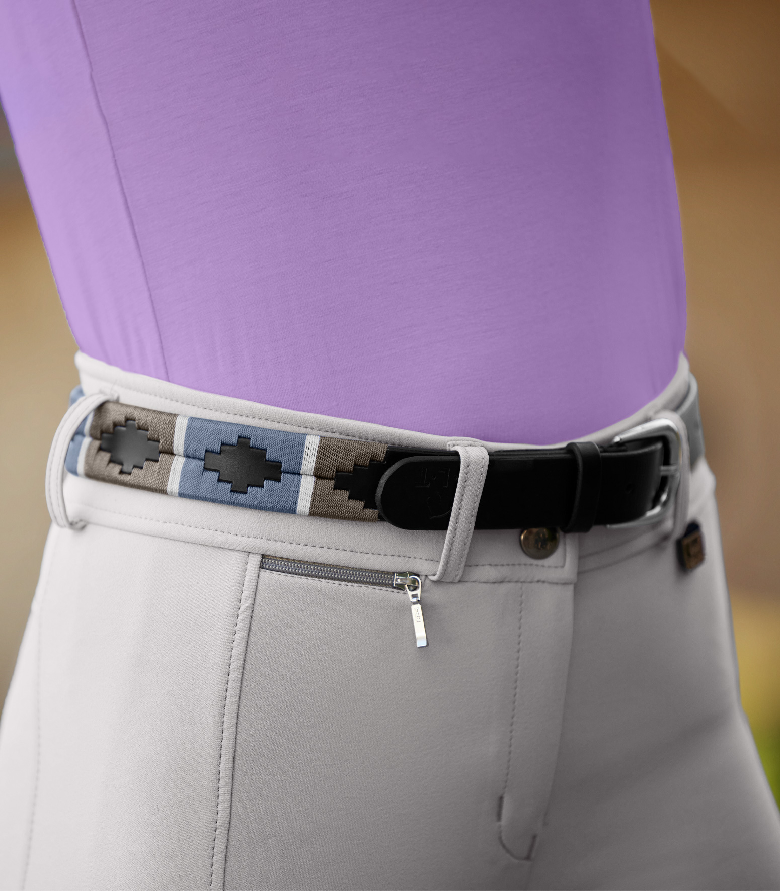 Бриджи для верховой езды Micro Sport Silicone белый