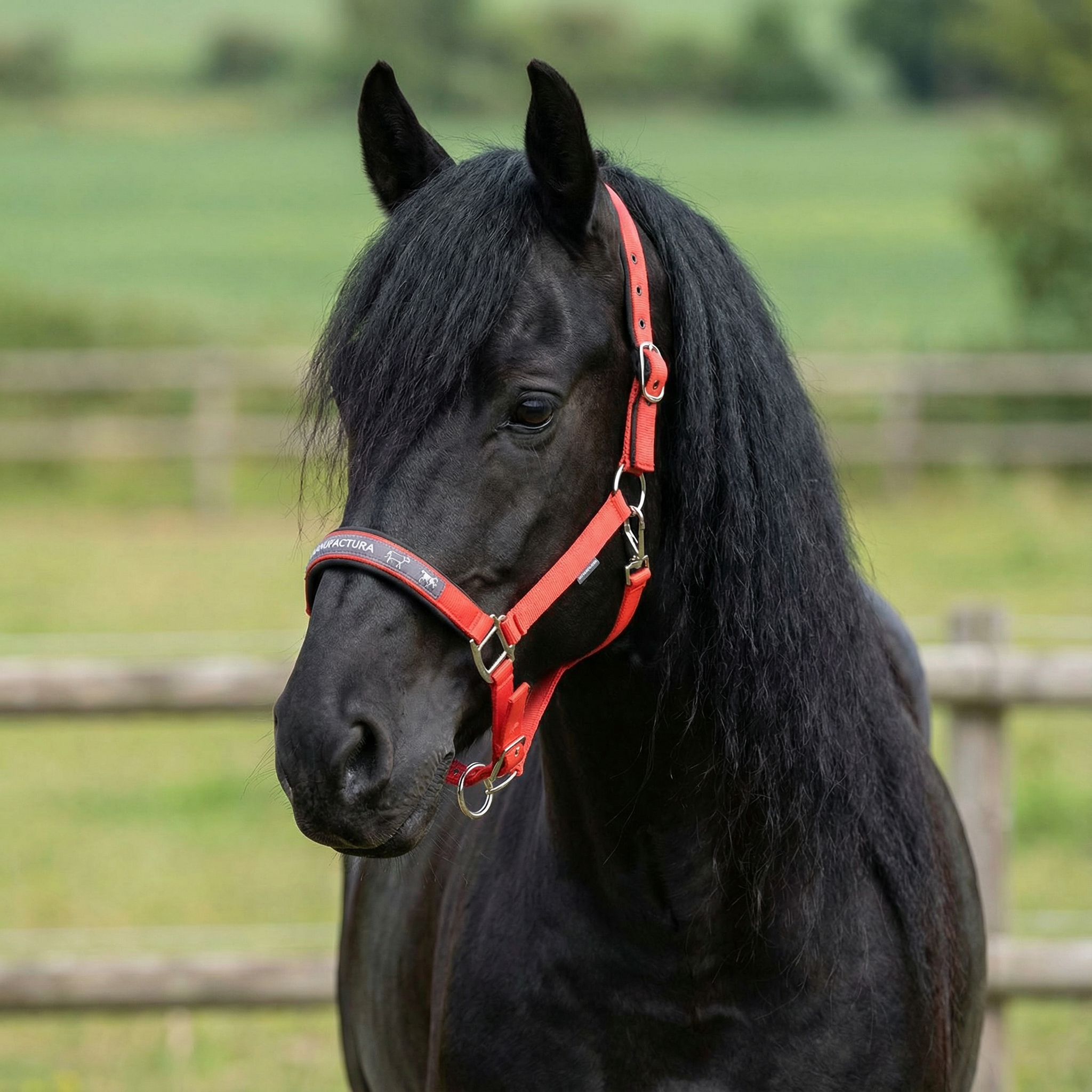 Недоуздок на неопреновых подложках MIU Equestrian Neo 2.0 красный Первая Конная Мануфактура