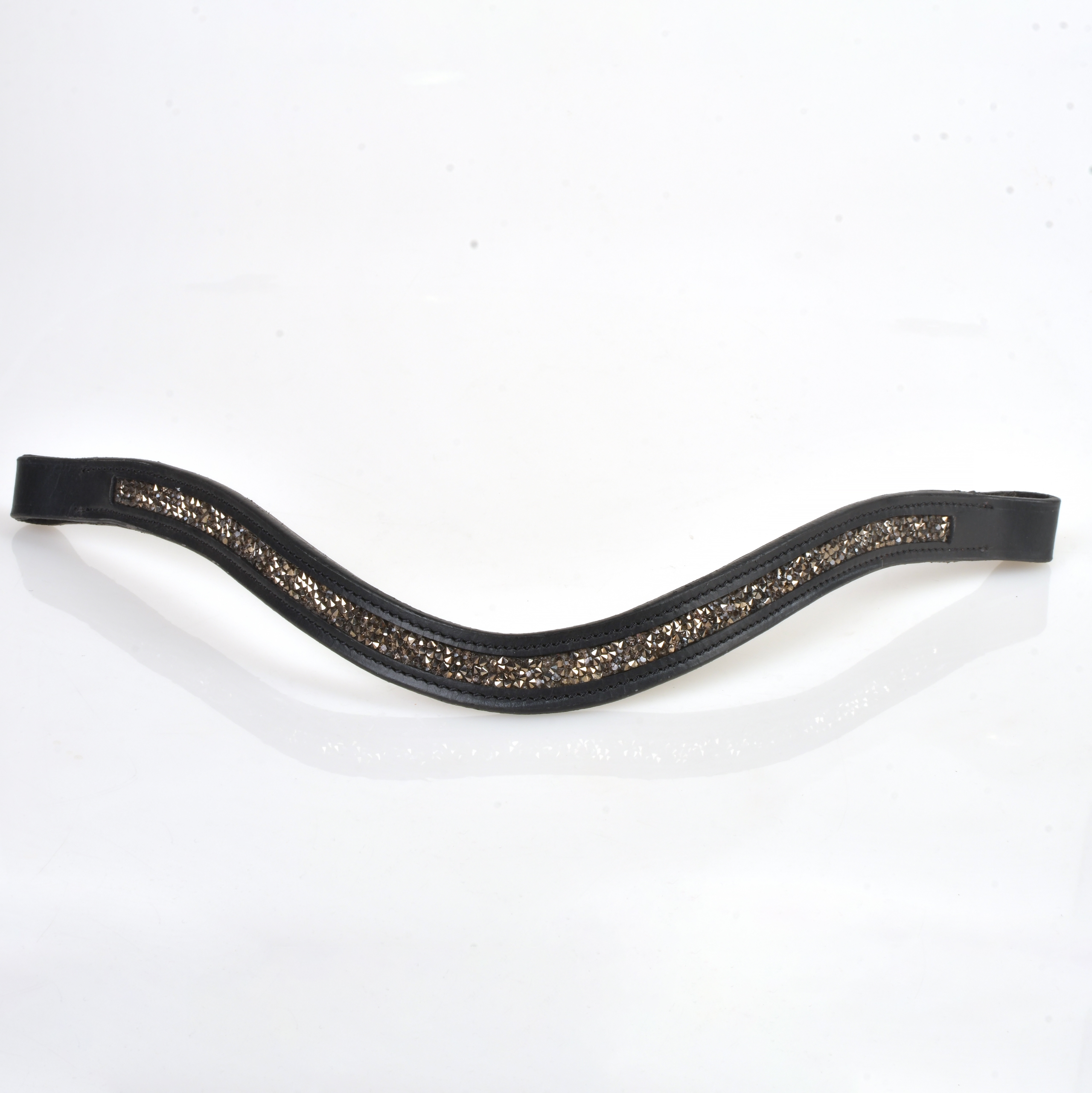 Налобник со стразами россыпью, дымчатый чёрный Первая Конная Мануфактура