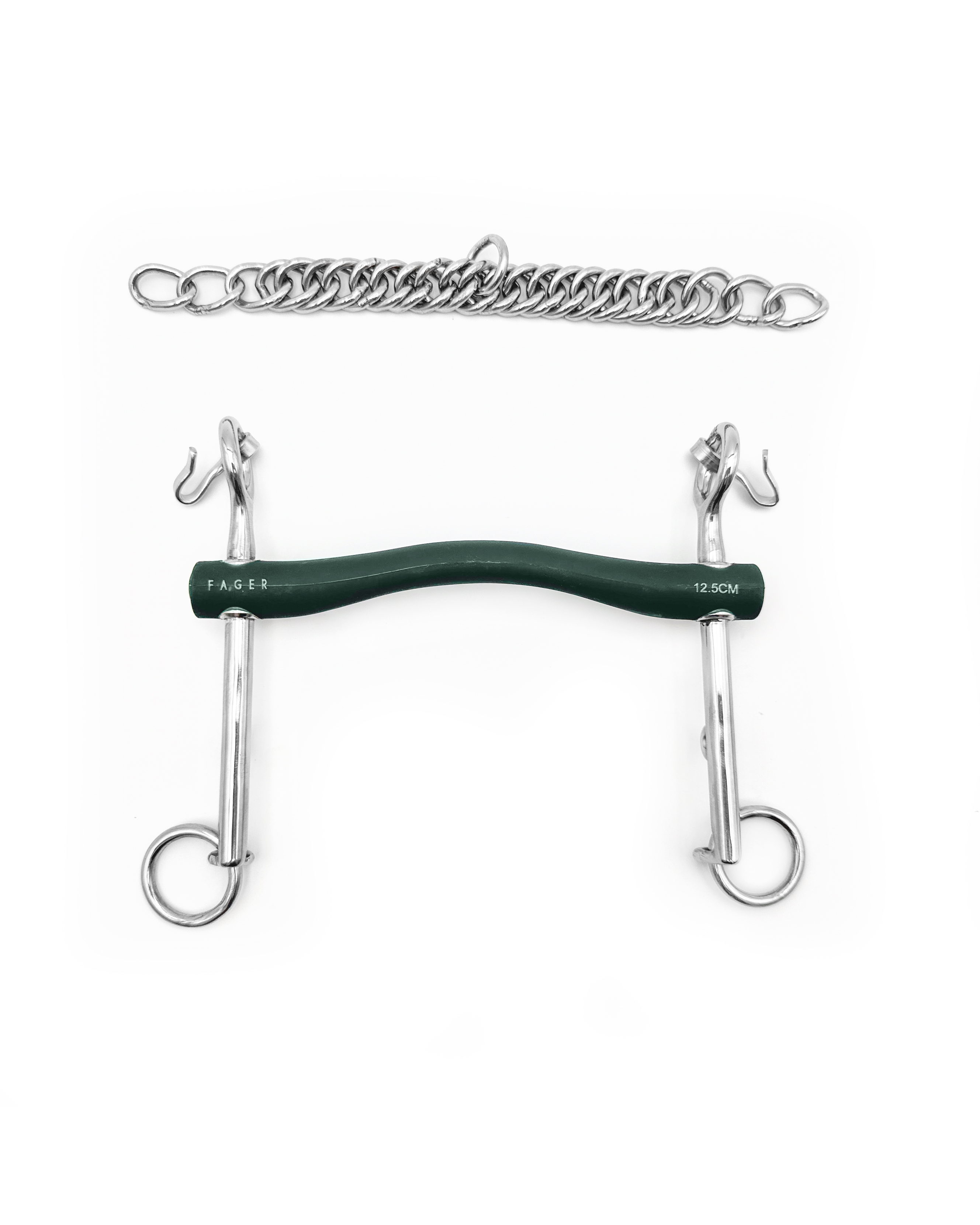 Мундштук Fager Andrea Hard Rubber bit 7см, жесткий Первая Конная Мануфактура
