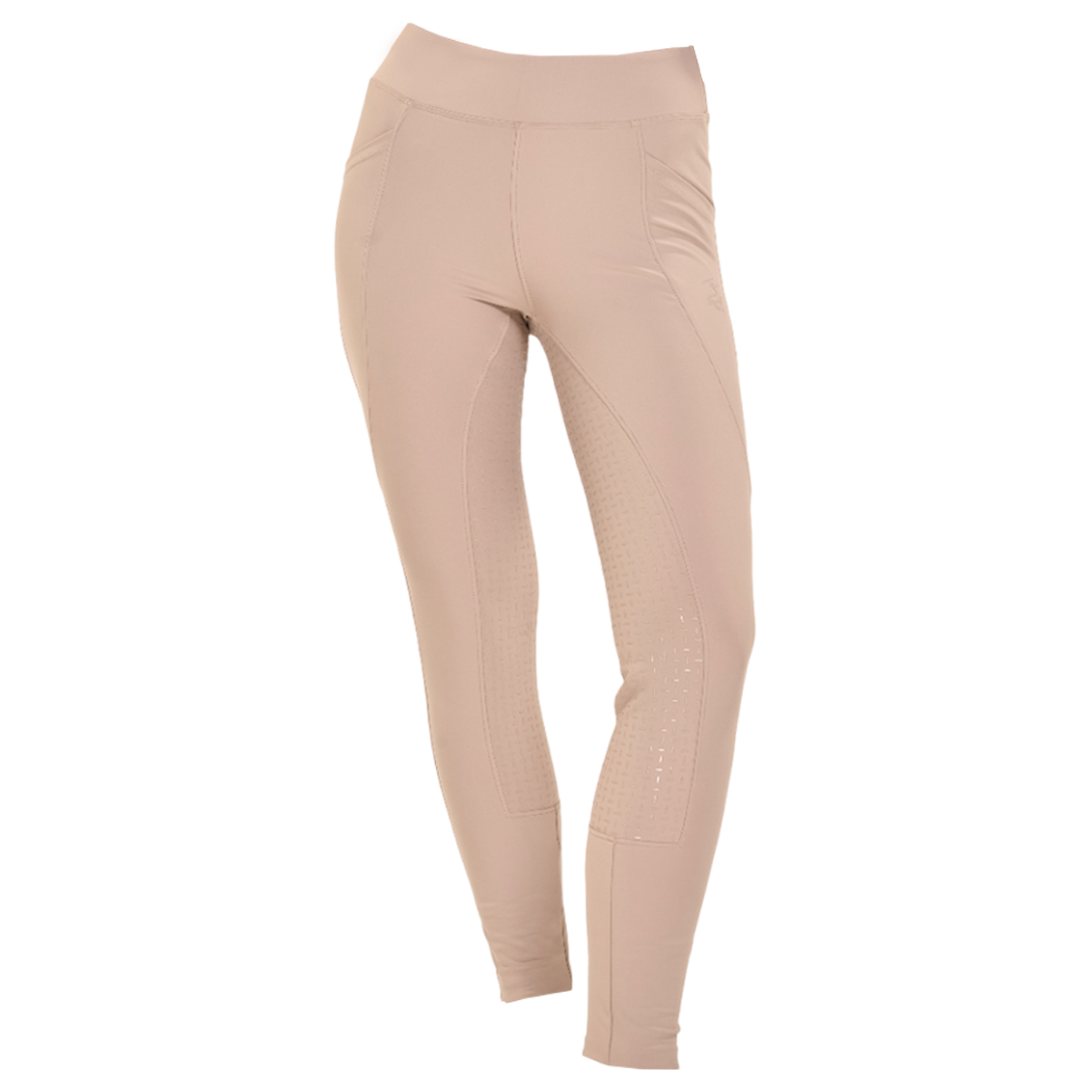 Леггинсы женские для верховой езды с полной силиконовой леей бежевый