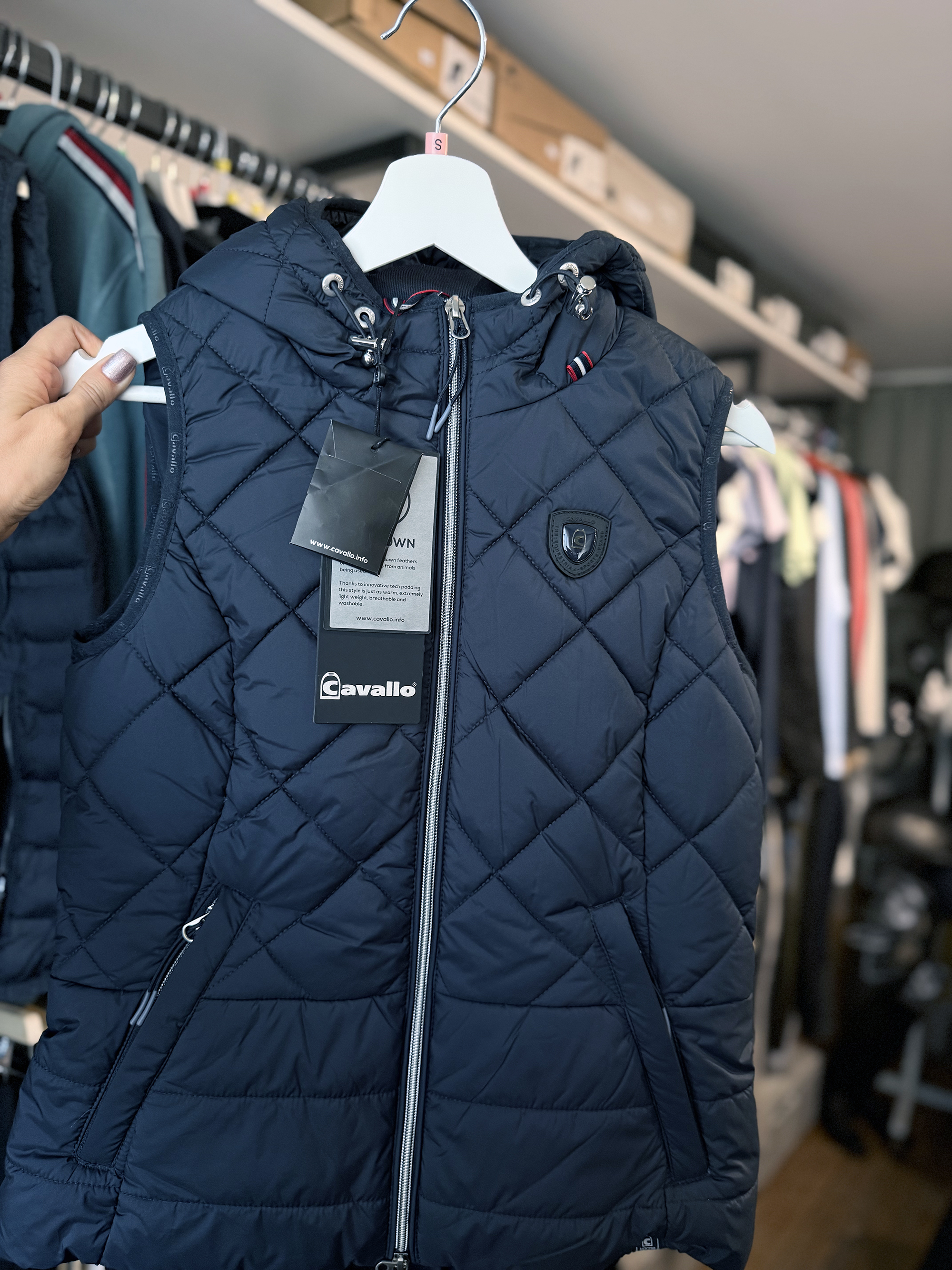 Жилет утепленный для верховой езды CAVALLIGHT синий