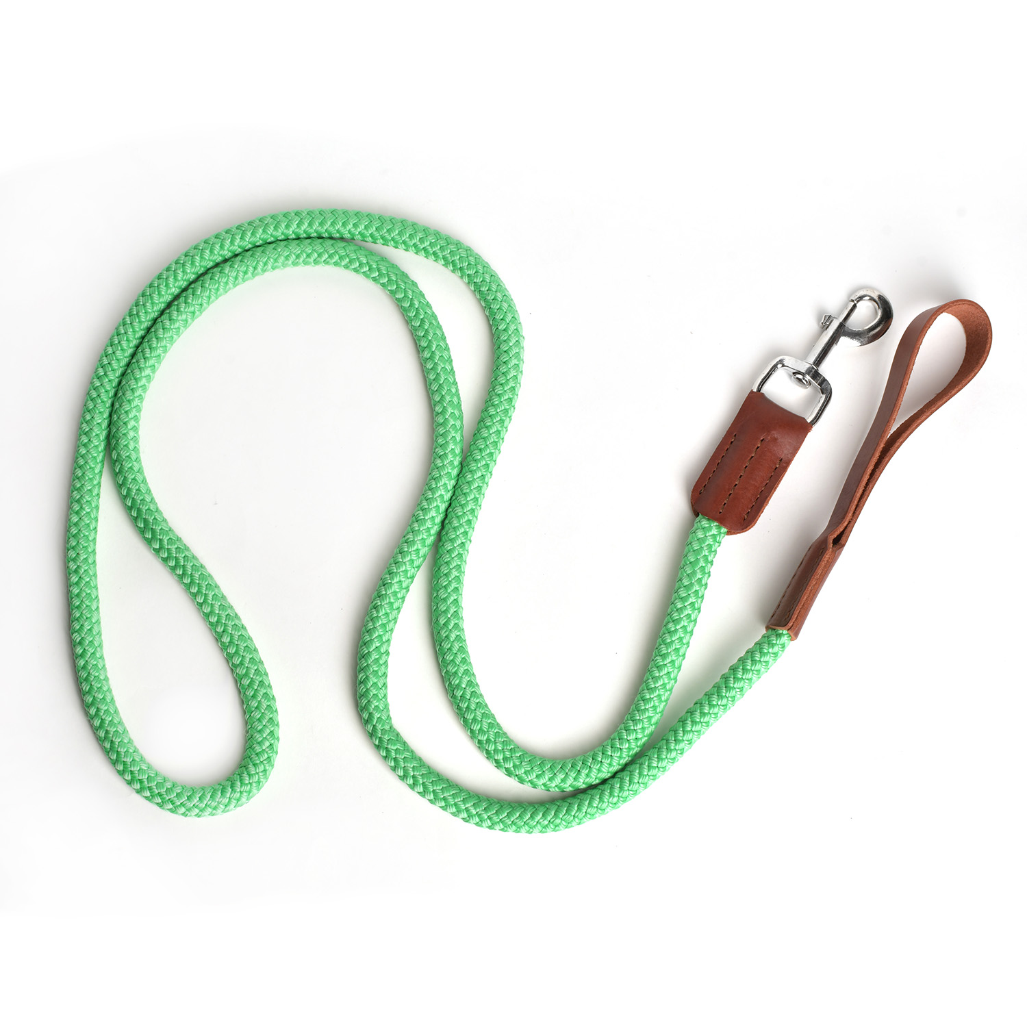 Чомбур нейлоновый HO с кожаной ручкой зелёный