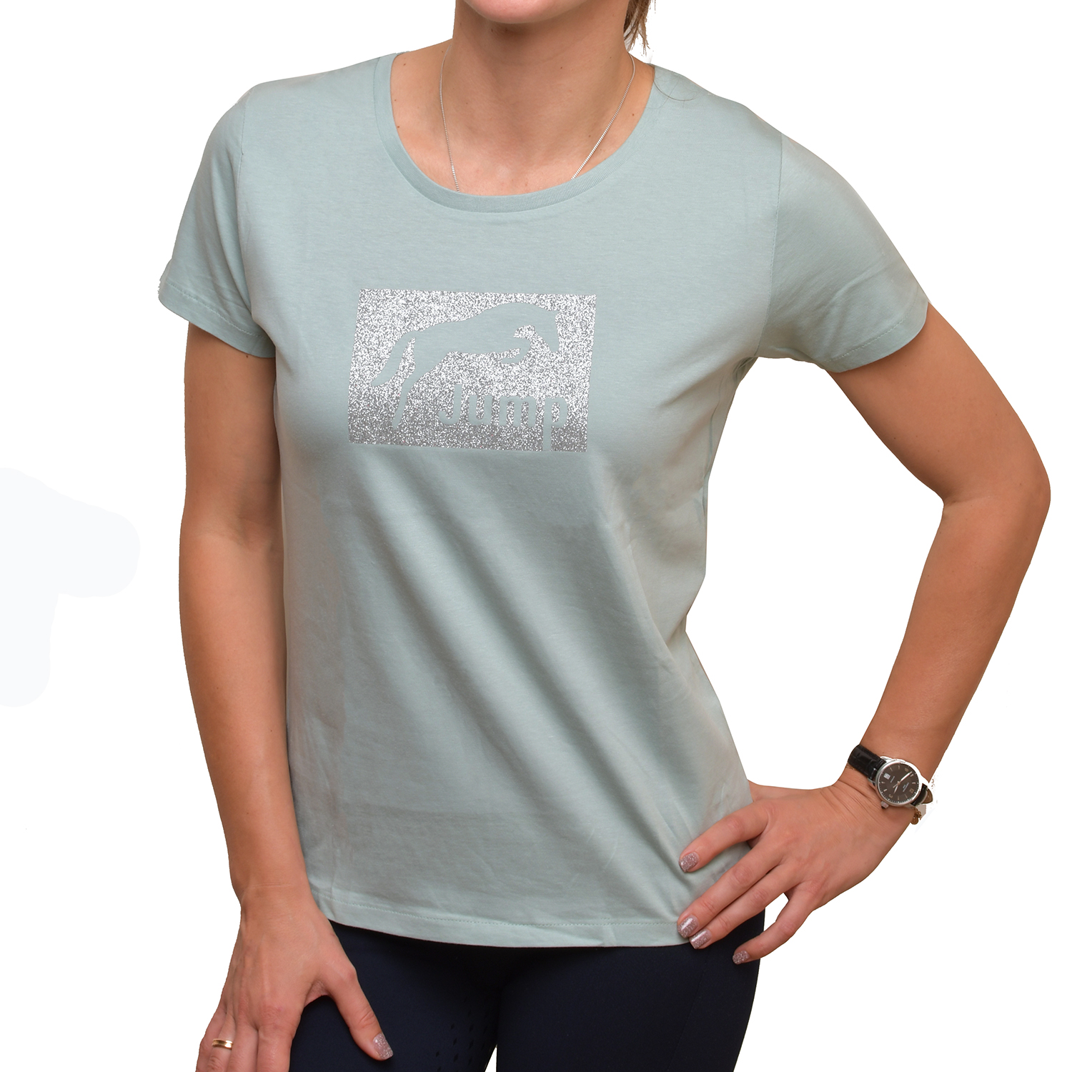 Футболка Star shine jump мята/серебро