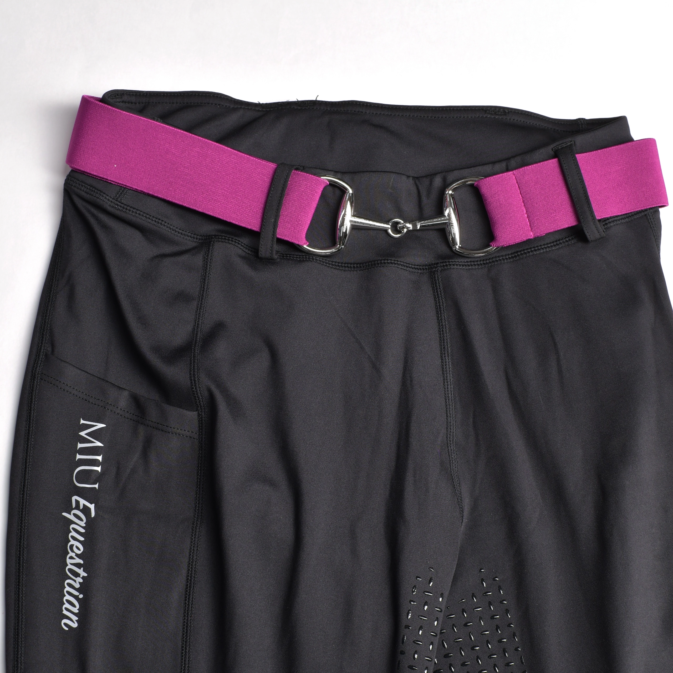 Ремень эластичный 4см с пряжкой трензелем слива