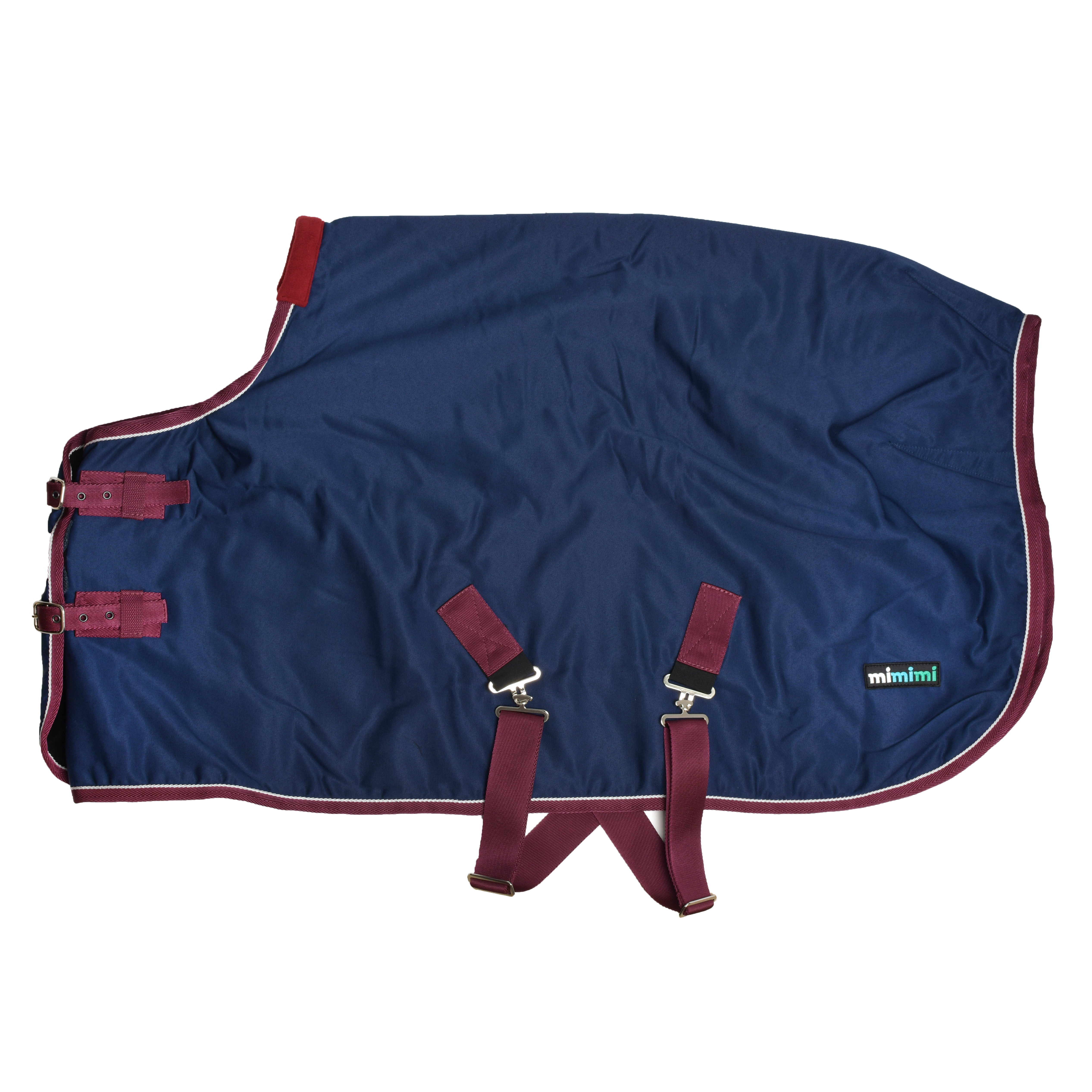 Попона денниковая на флисе mimimi minihorse Fleece-Lined, синий/бордо