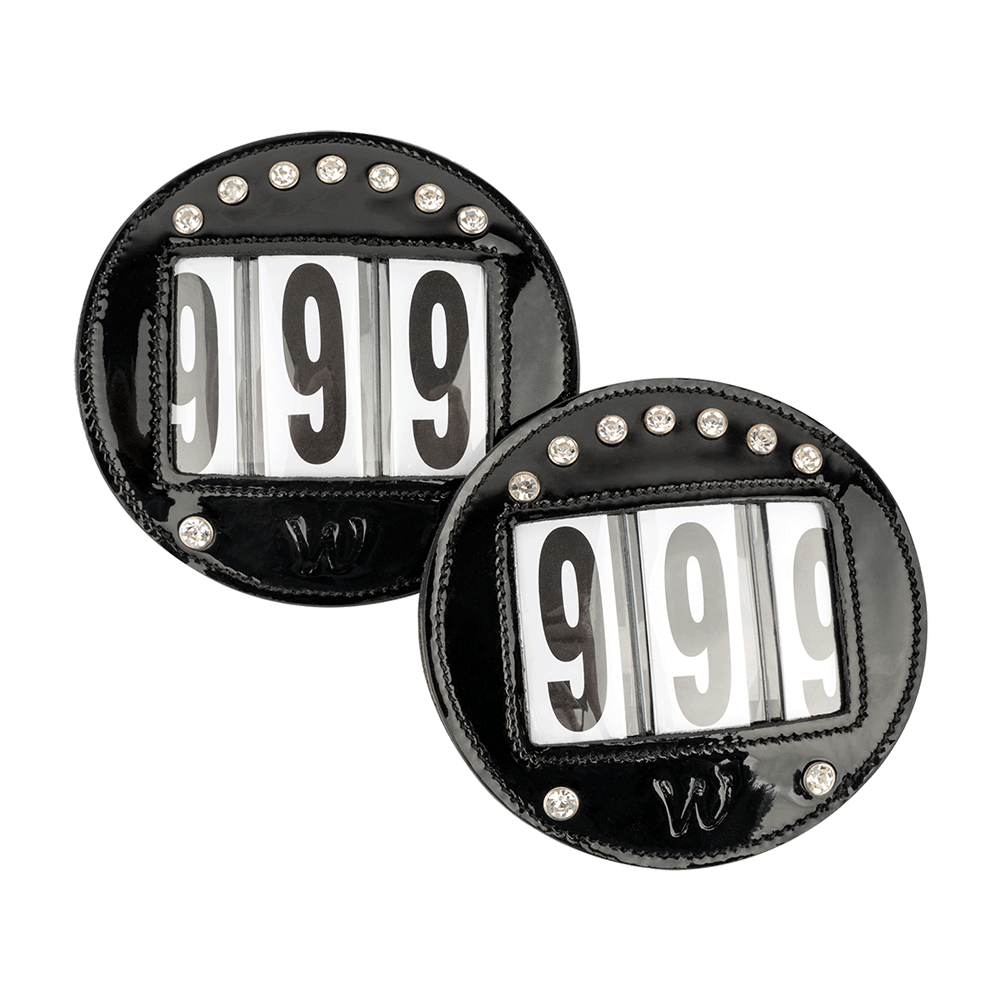 Номерки стартовые, кожа, комплект