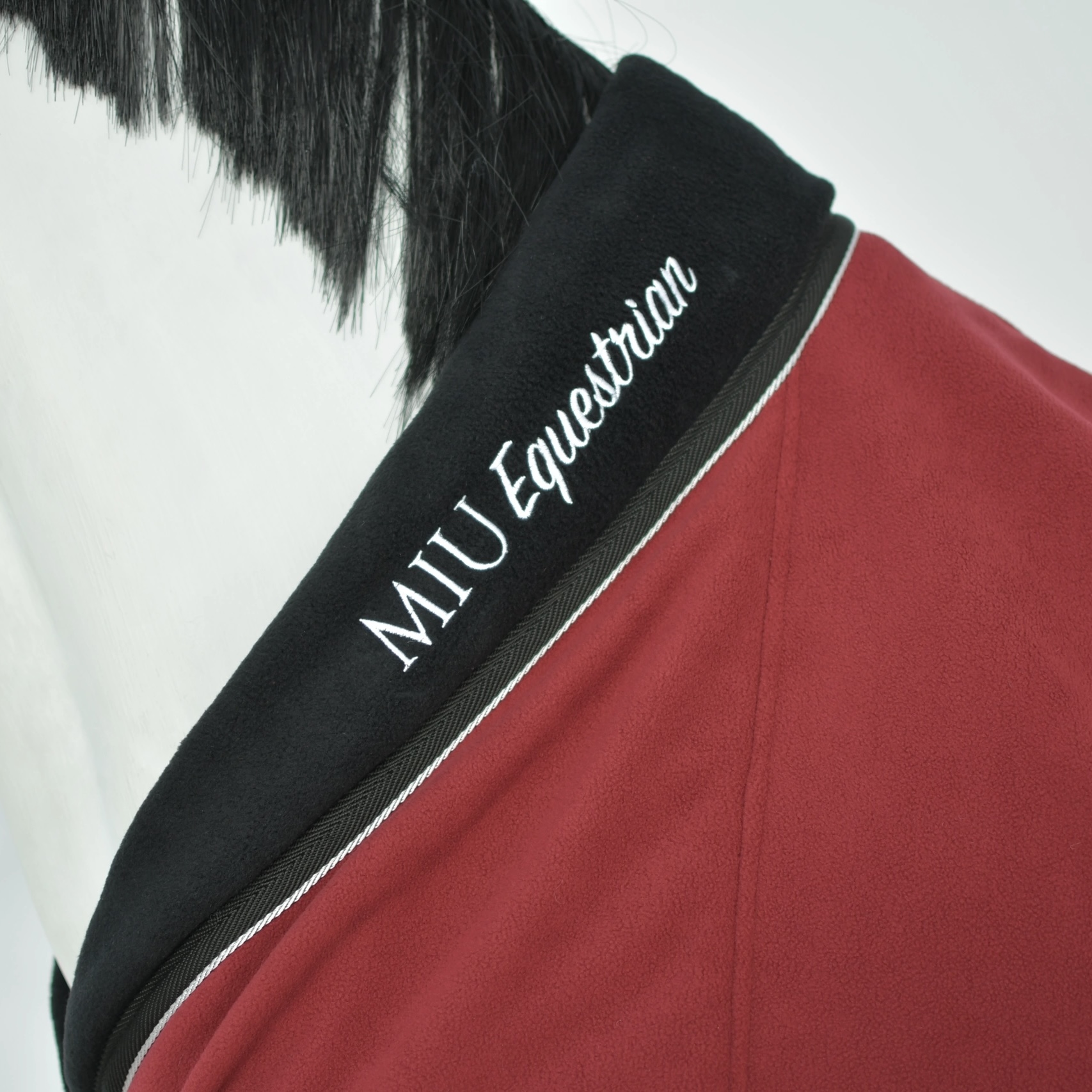 Попона флисовая COSY FLEECE бордо/чёрный