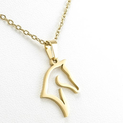 Подвеска золотистая лошадь