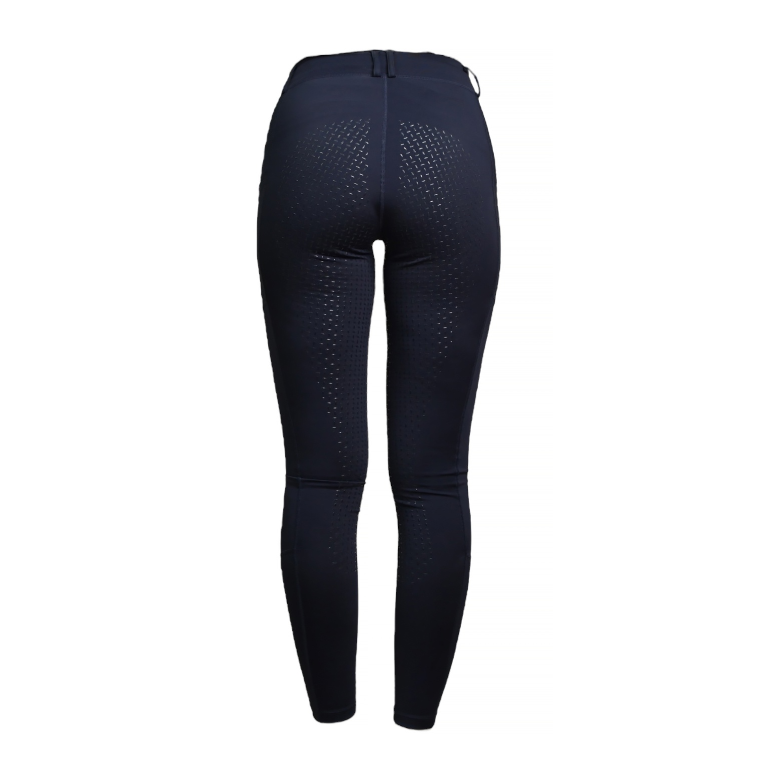 Леггинсы с силиконовой леей и высокой талией синий