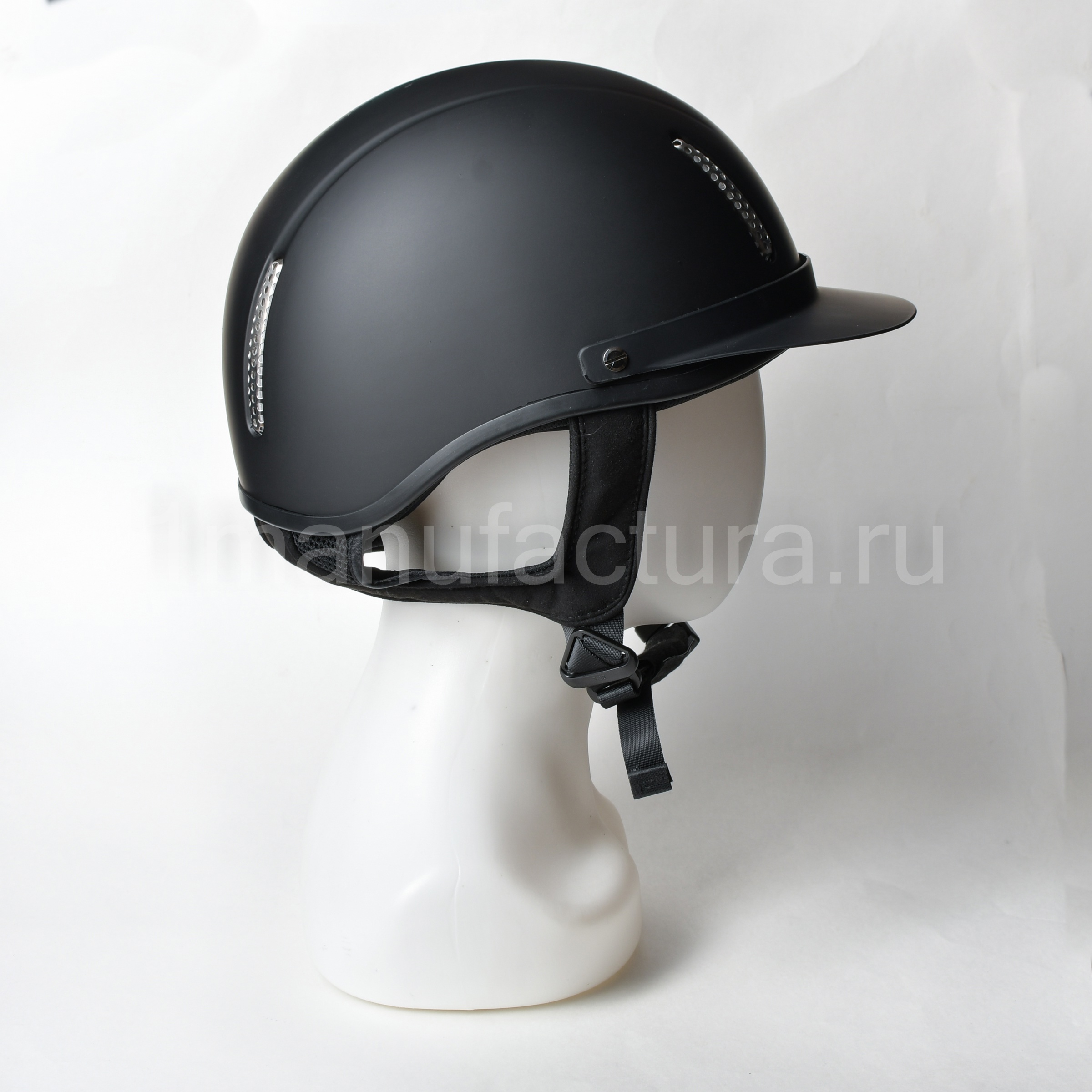 Шлем для верховой езды со съёмным козырьком чёрный