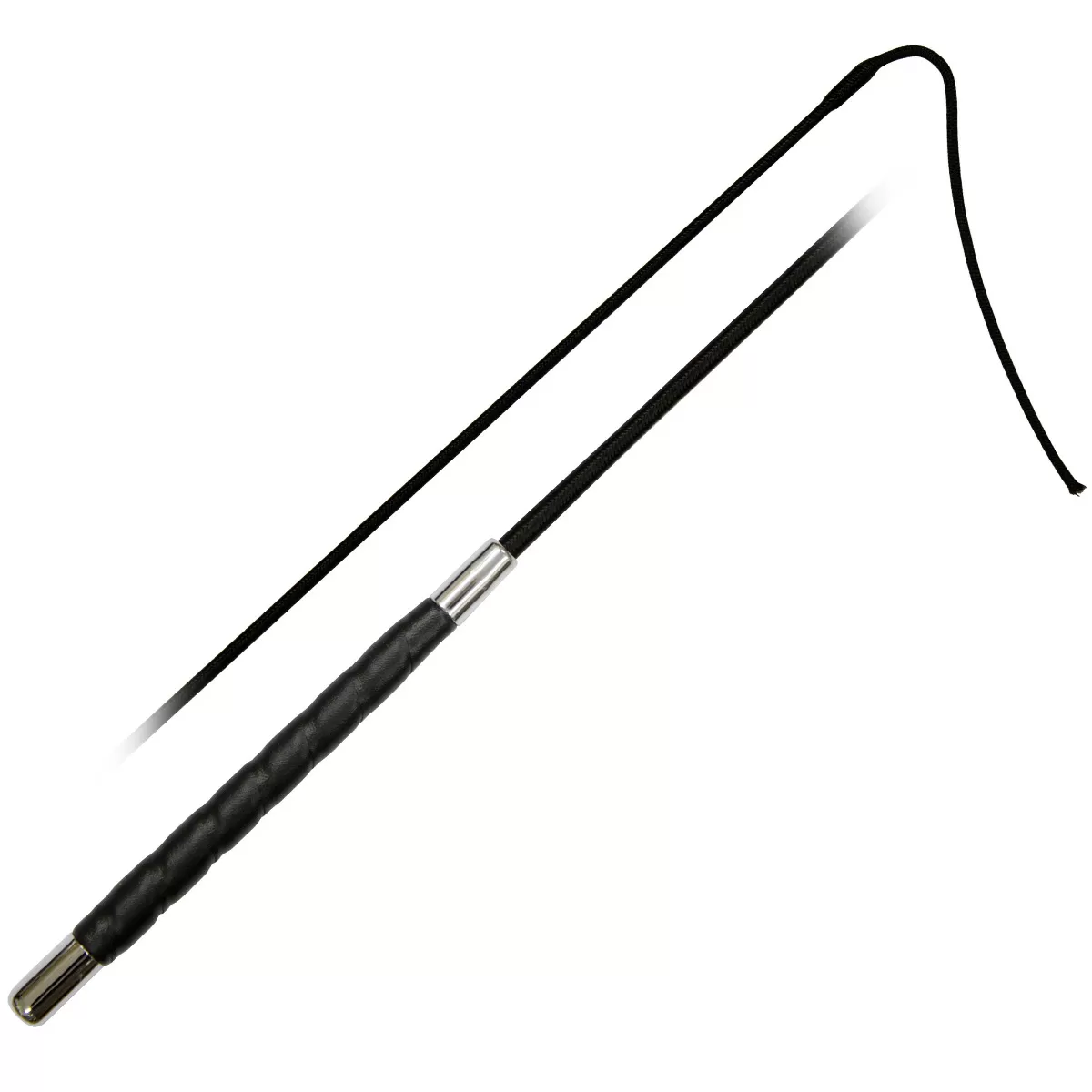 Хлыст выездковый HO кожаная ручка, металлическая отделка, чёрный первая конная мануфактура