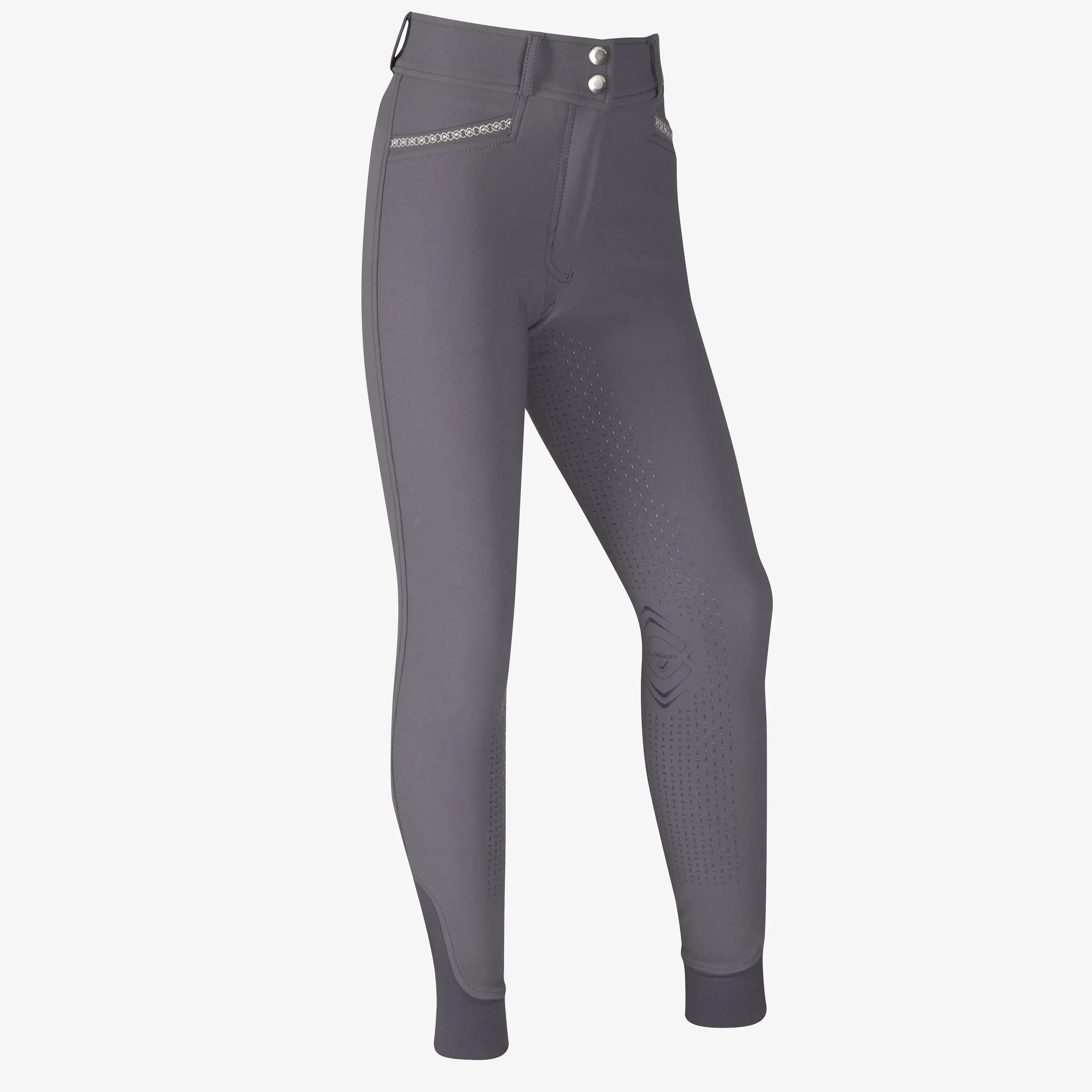 Бриджи для верховой езды джуниор Youth Breech серый