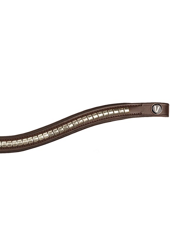 Налобник анатомический Animo Extra коричневый/серебро