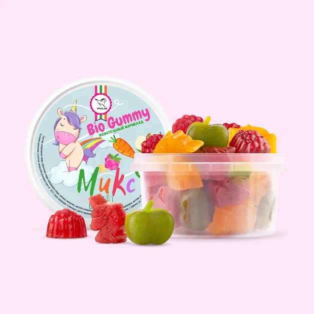 Мармелад "Bio Gummy", АССОРТИ, 300г Первая Конная Мануфактура