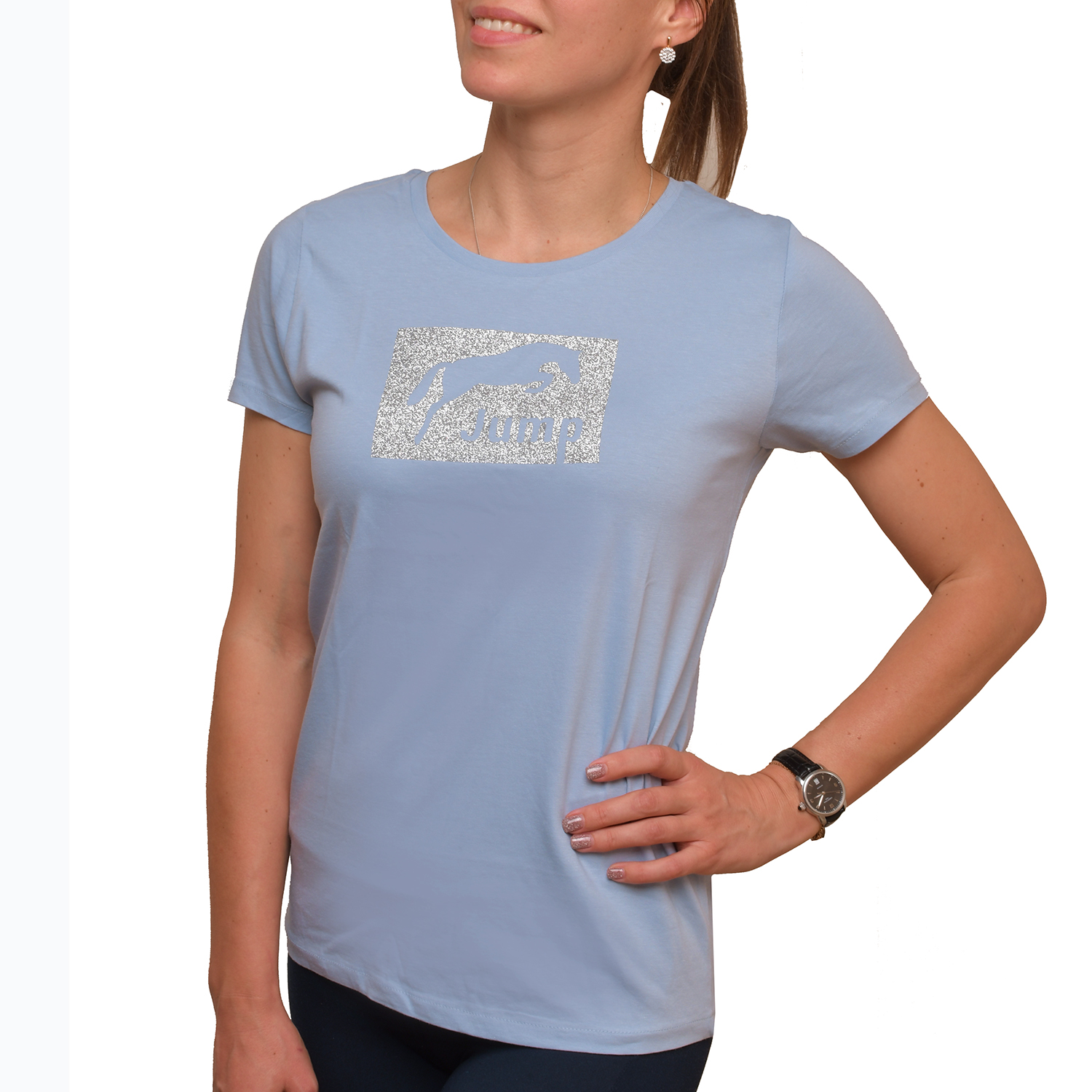 Футболка Star shine jump голубой/серебро