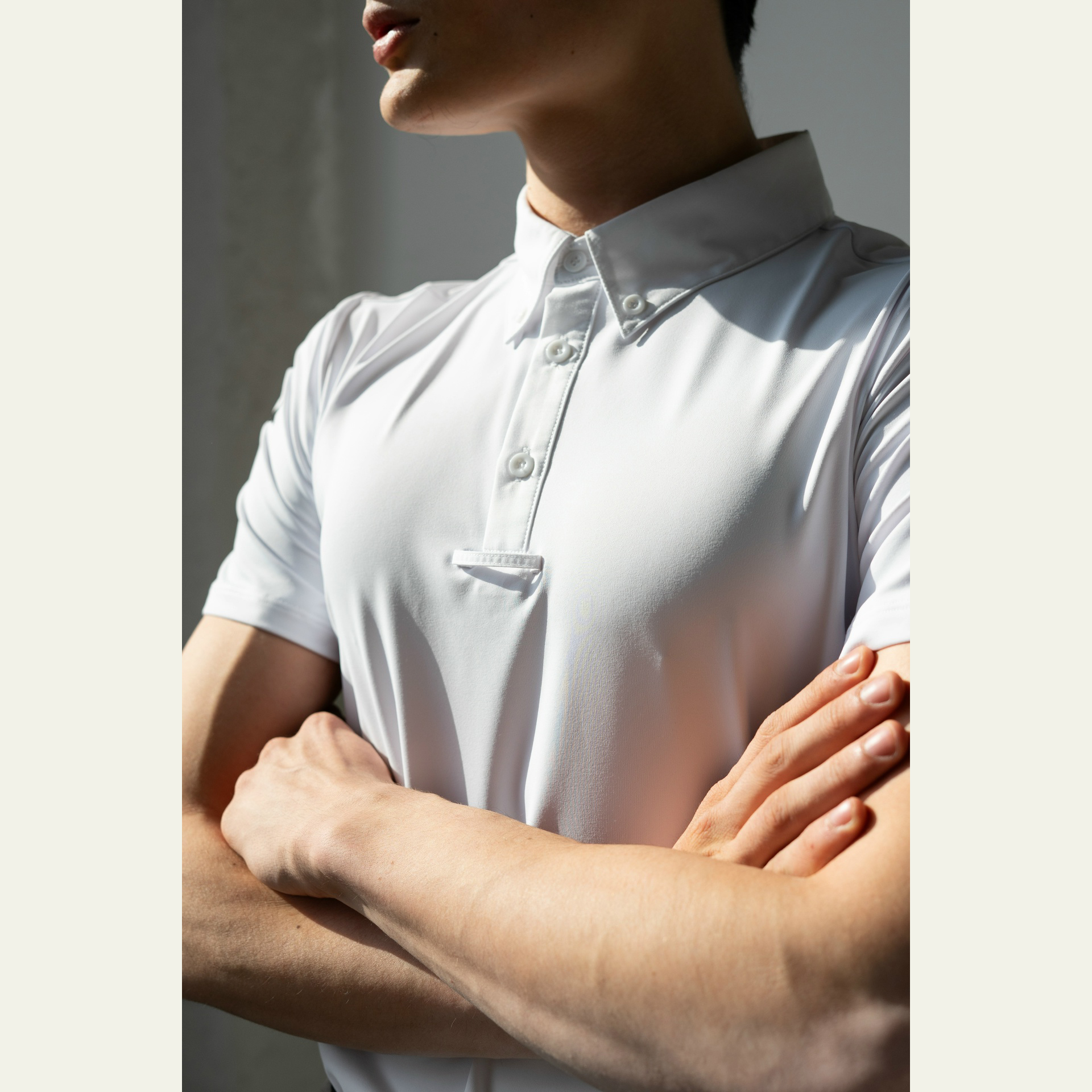 Поло рубашка мужская с коротким рукавом белый