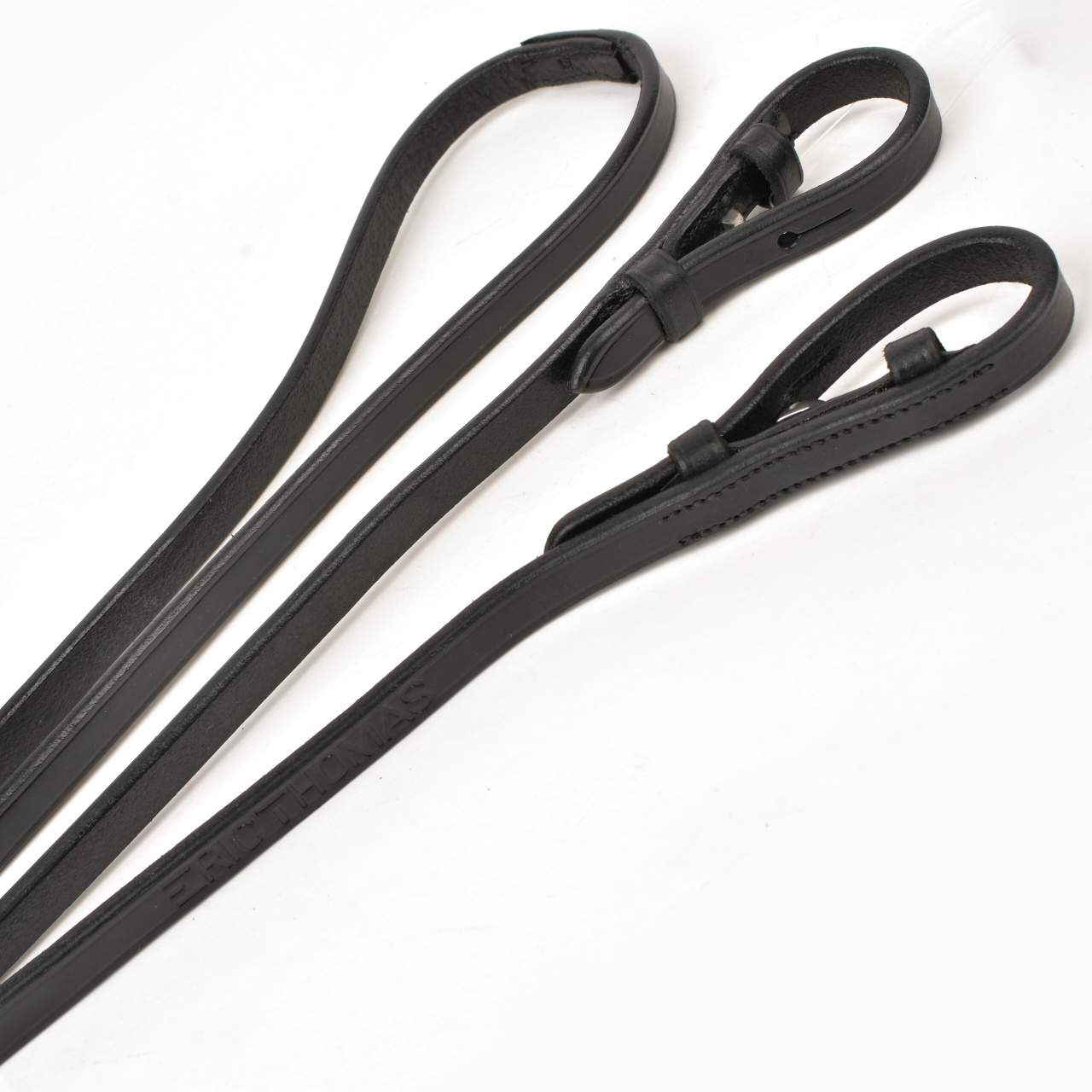 Повод мундштучный кожаный 13мм чёрный