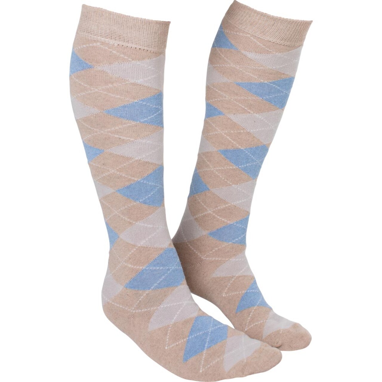 Гольфы для верховой езды Basic Argyle sock бежевый/голубой