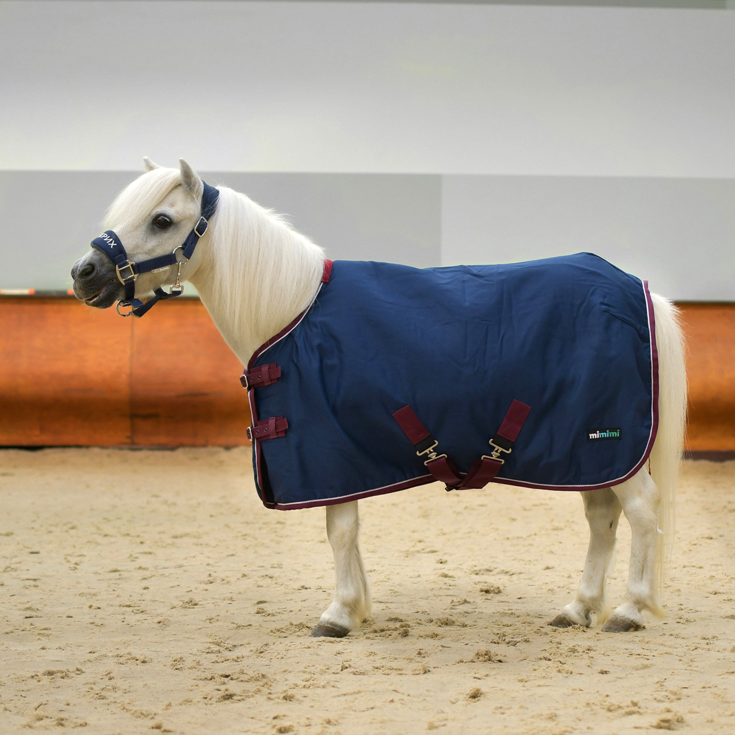 Попона денниковая на флисе mimimi Pony Fleece-Lined , синий/бордо Первая Конная Мануфактура