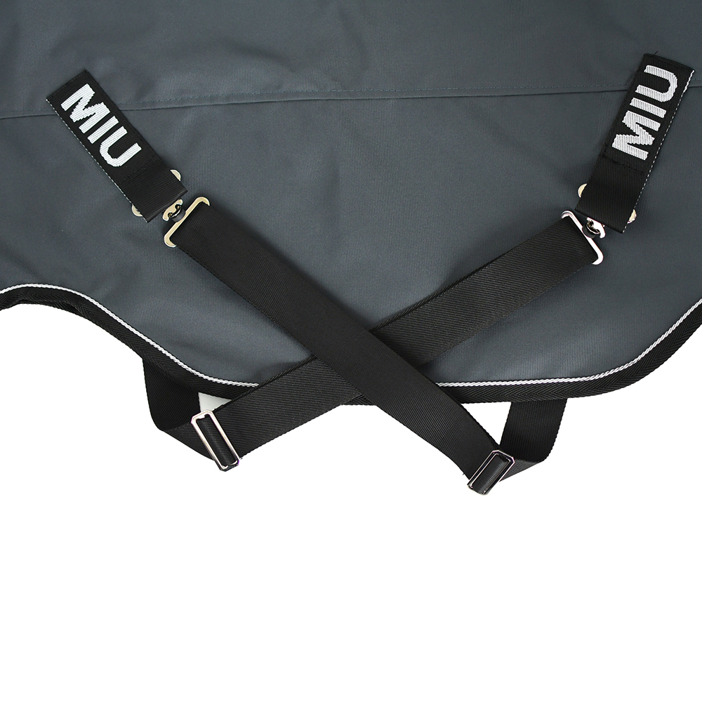 Попона прогулочная SINGAPORE с высокой холкой серый/чёрный