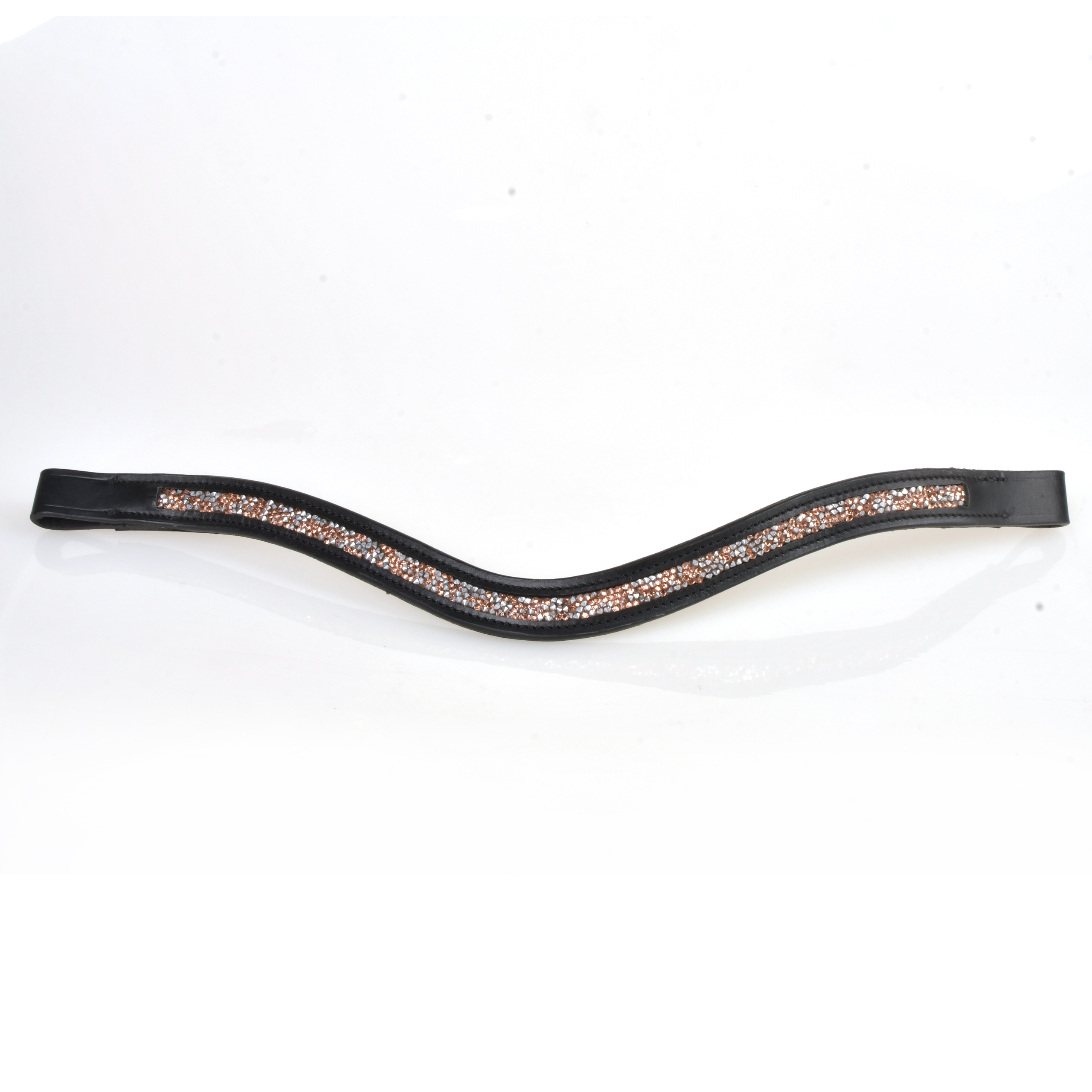 Налобник со стразами россыпью, бронза чёрный