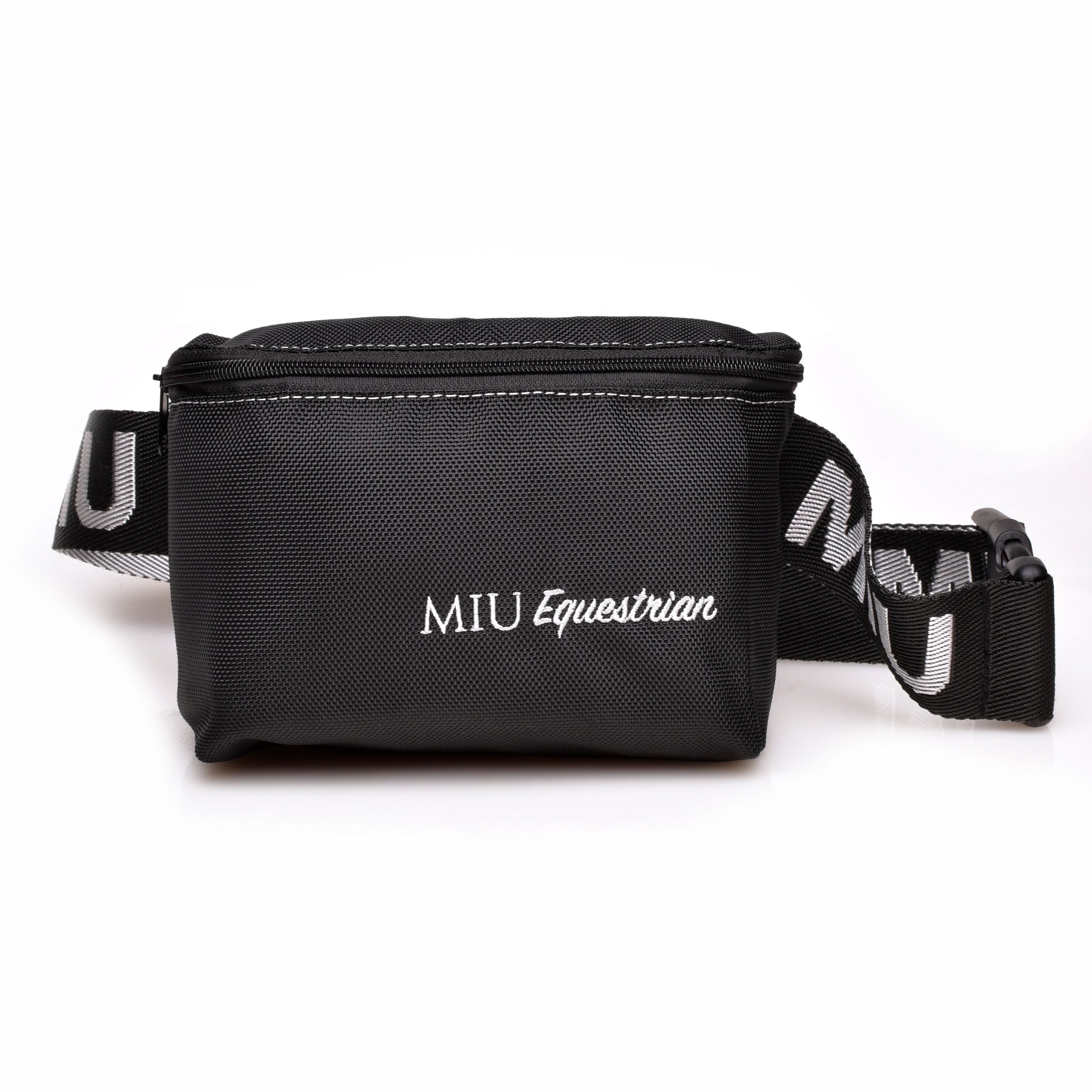 Сумка на пояс WAIST BAG с вышивкой чёрный