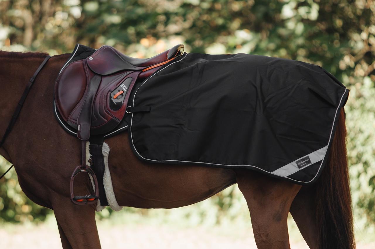 Полупопона RIDING на флисе чёрный