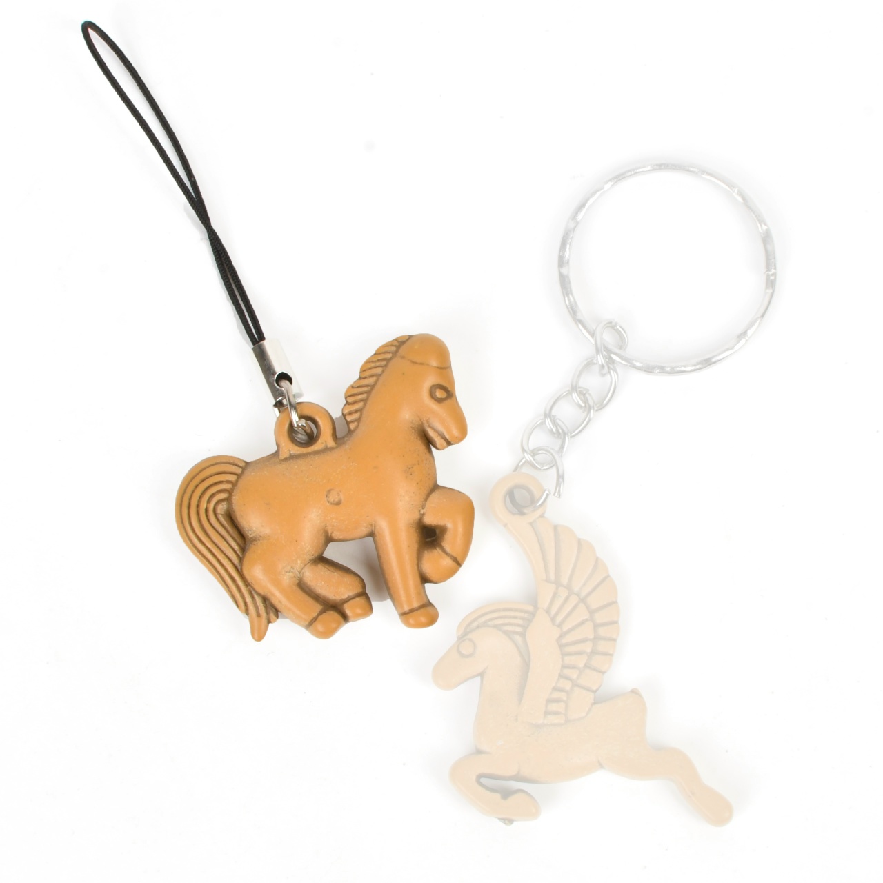 Брелок лошадка на шнурке, коричневый