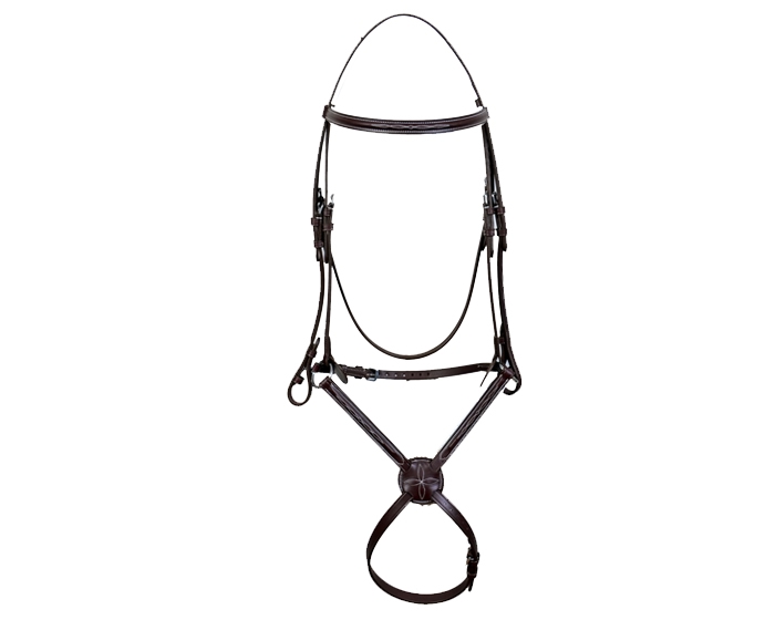 Уздечка с мексиканским капсулем Fenix коричневый Первая Конная Мануфактура