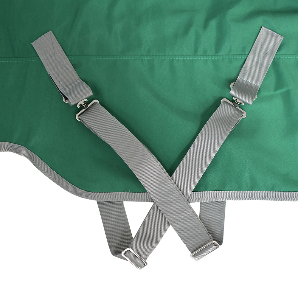 Попона денниковая FLEECE-LINED на флисе зелёный/серый