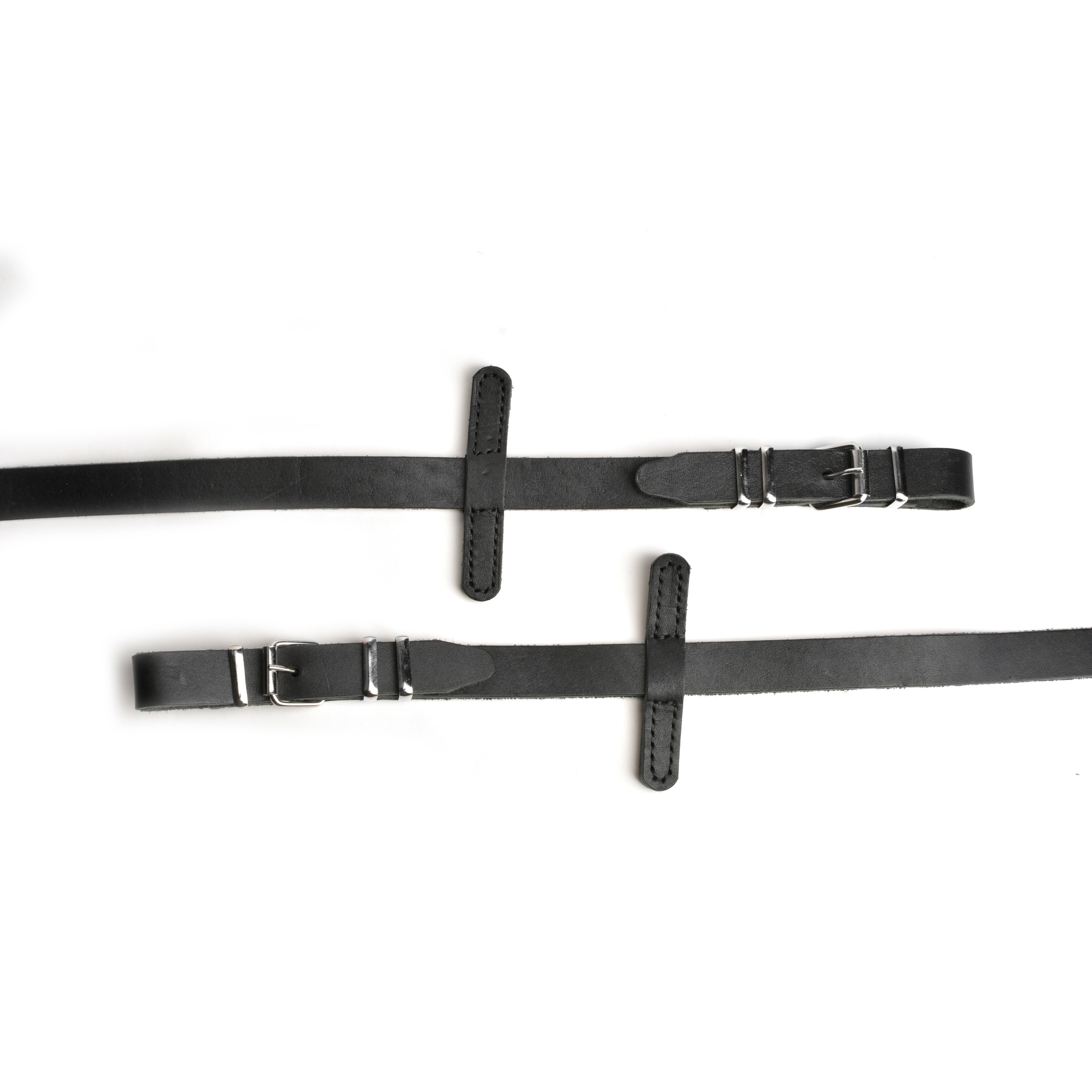 Повод кожаный TAYGA чёрный