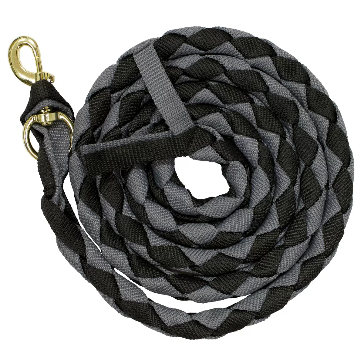 Чомбур нейлоновый плетёный HO чёрный/серый
