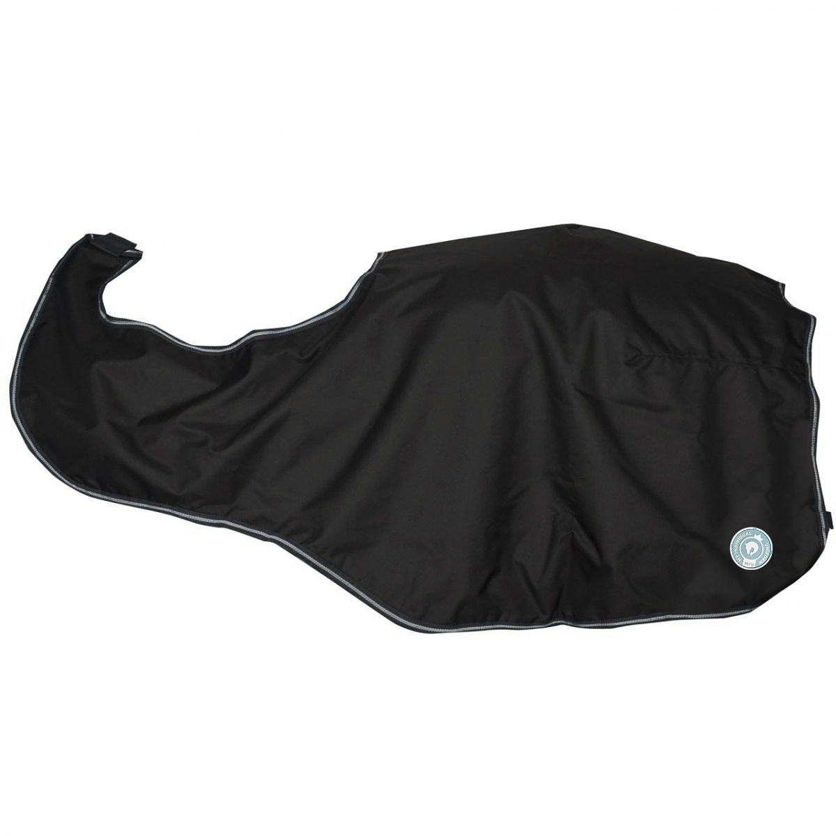 Полупопона HALF с вырезом под седло на флисе чёрный