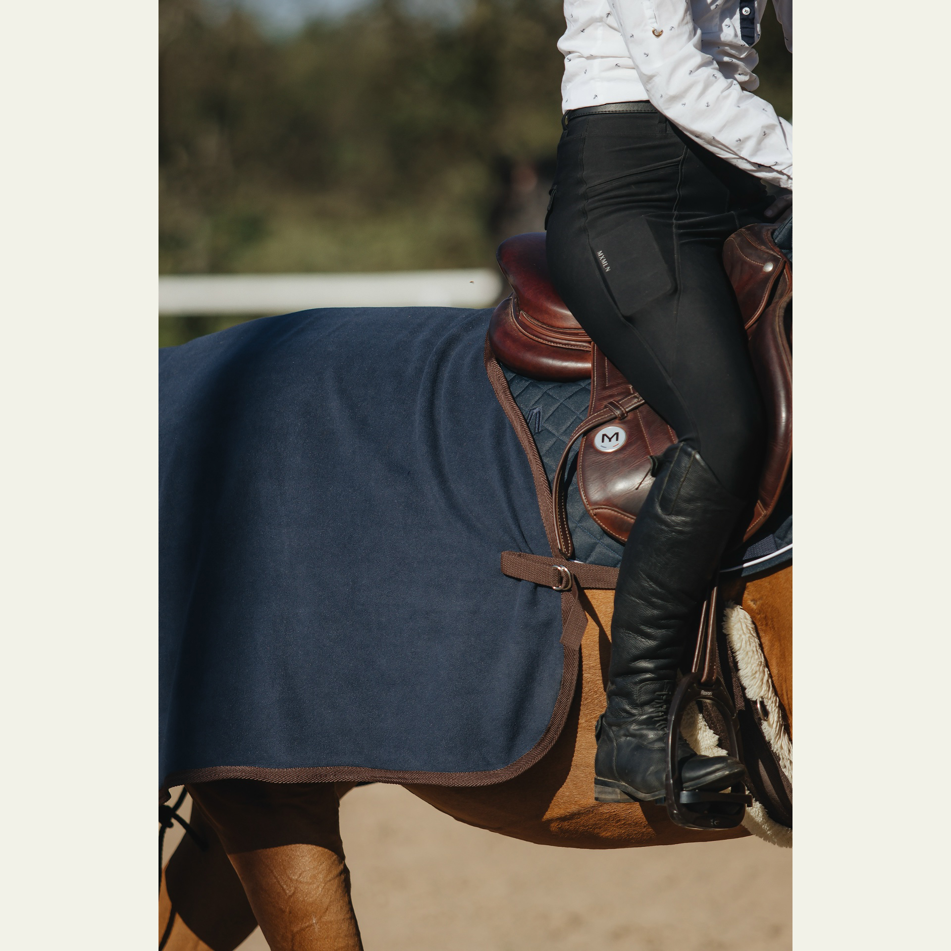 Полупопона флисовая FLEECE HALF синий