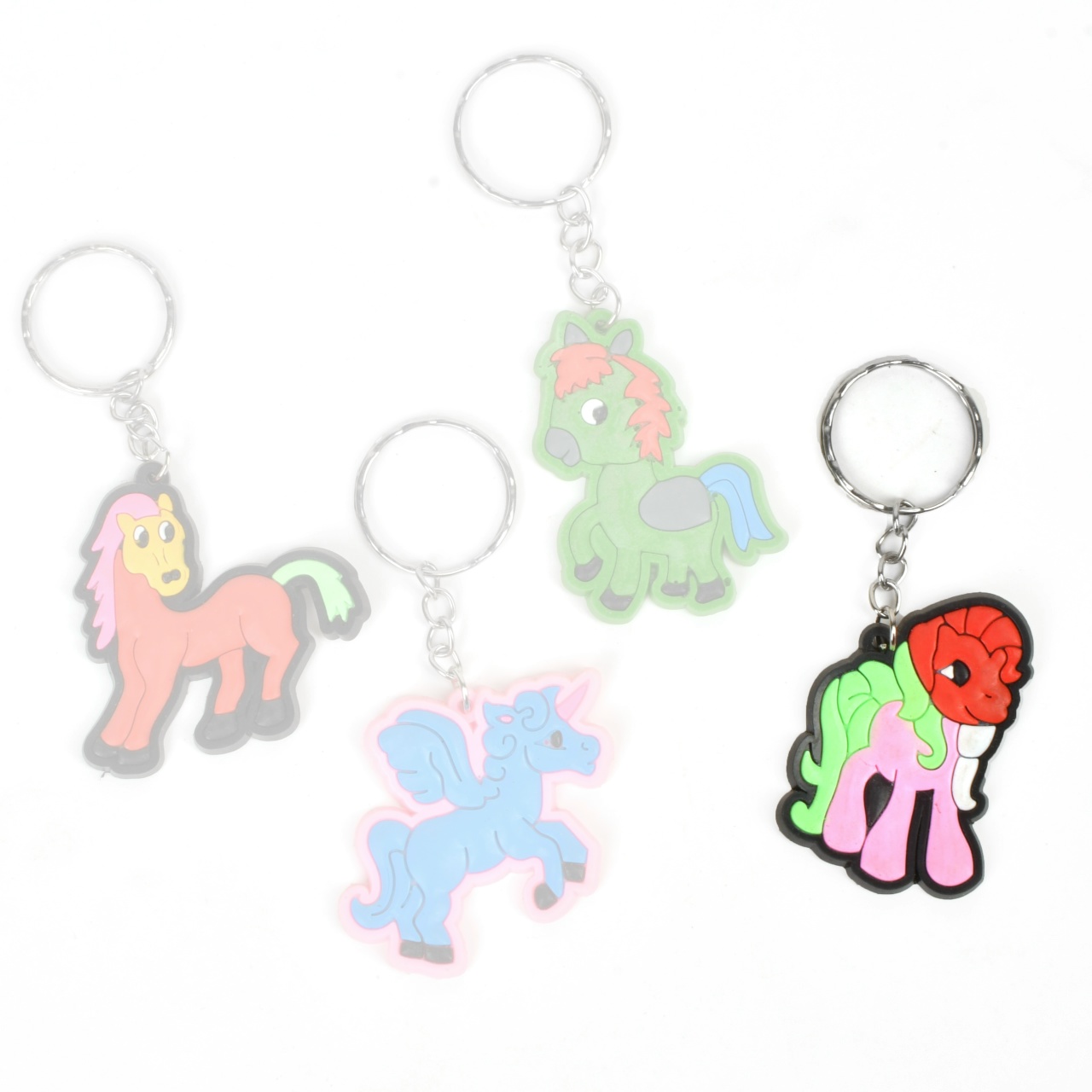 Брелок пони, розовый/красный/зелёный (один размер, -один размер)