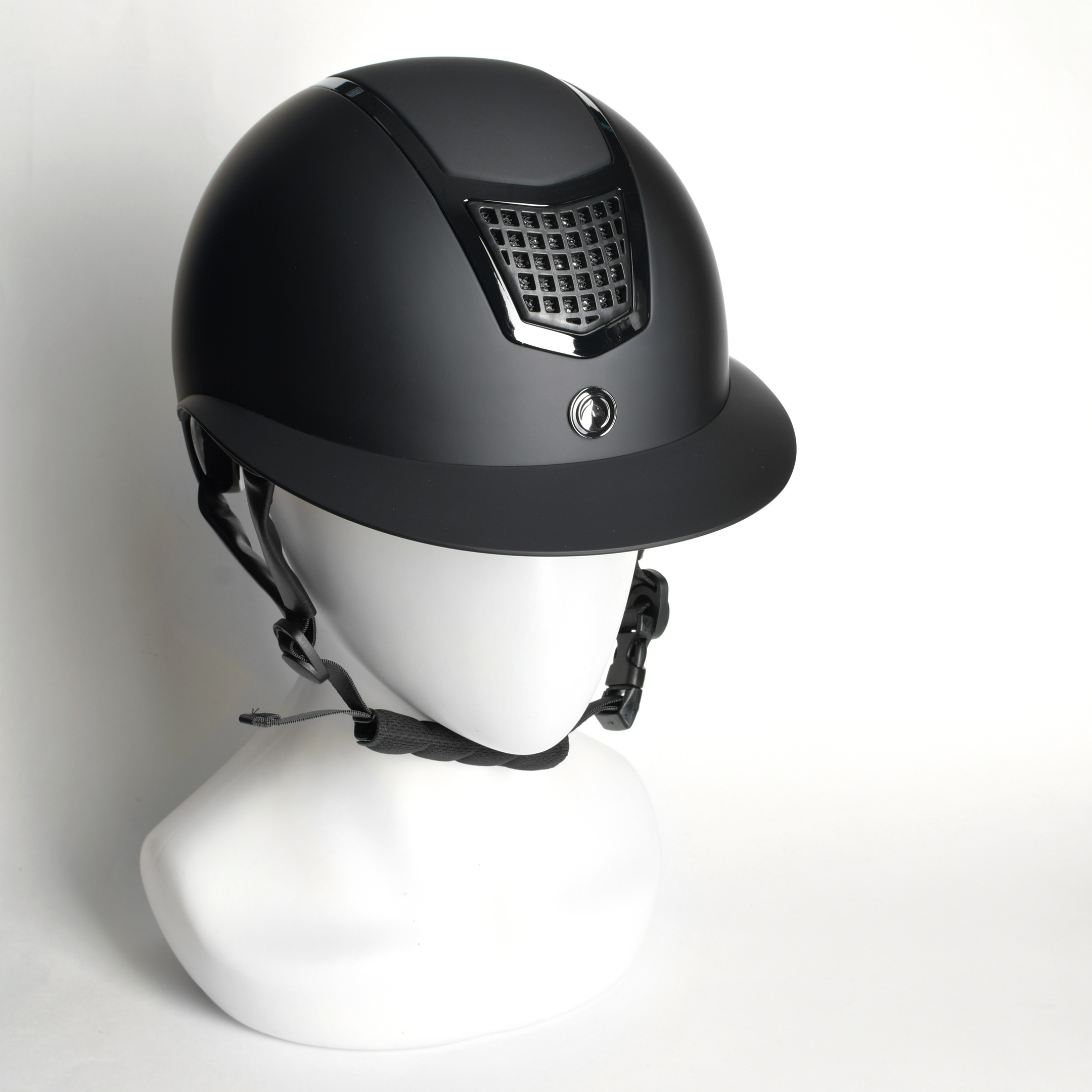 Шлем пластиковый VEGA с регулировкой чёрный/чёрный Первая Конная Мануфактура