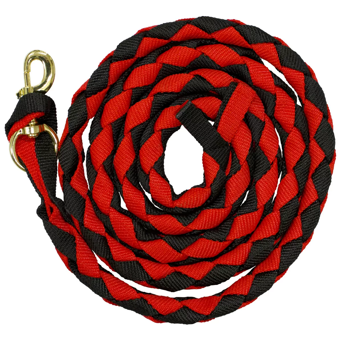 Чомбур нейлоновый плетёный HO чёрный/красный