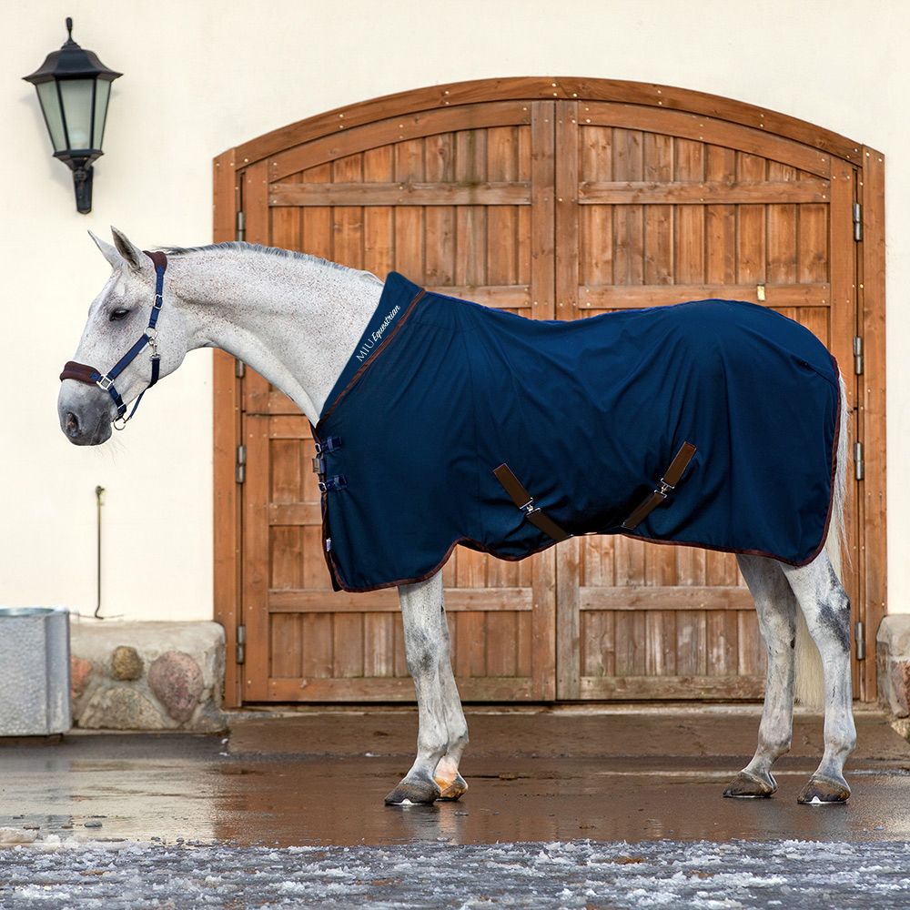 Попона денниковая/транспортная SOFTSHELL синий