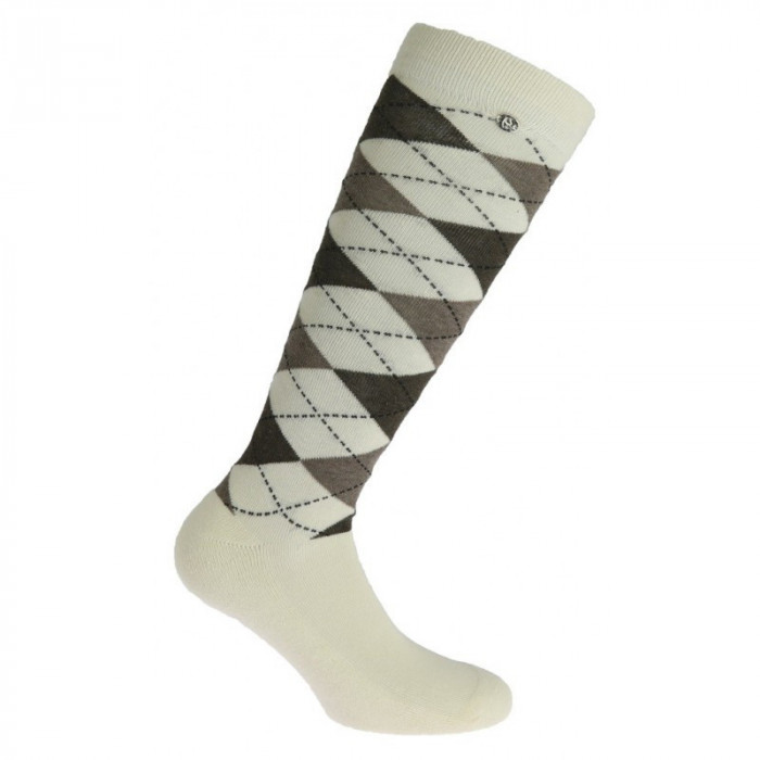 Гольфы Argyle ромб беж/коричневый