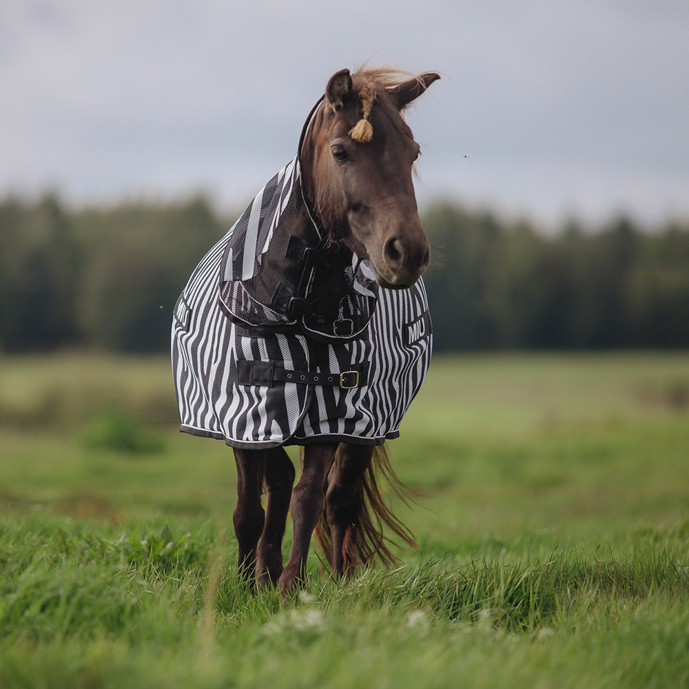 Попона антимоскитная с капором и подпузником mimimi Pony Air Max Zebra, принт зебра