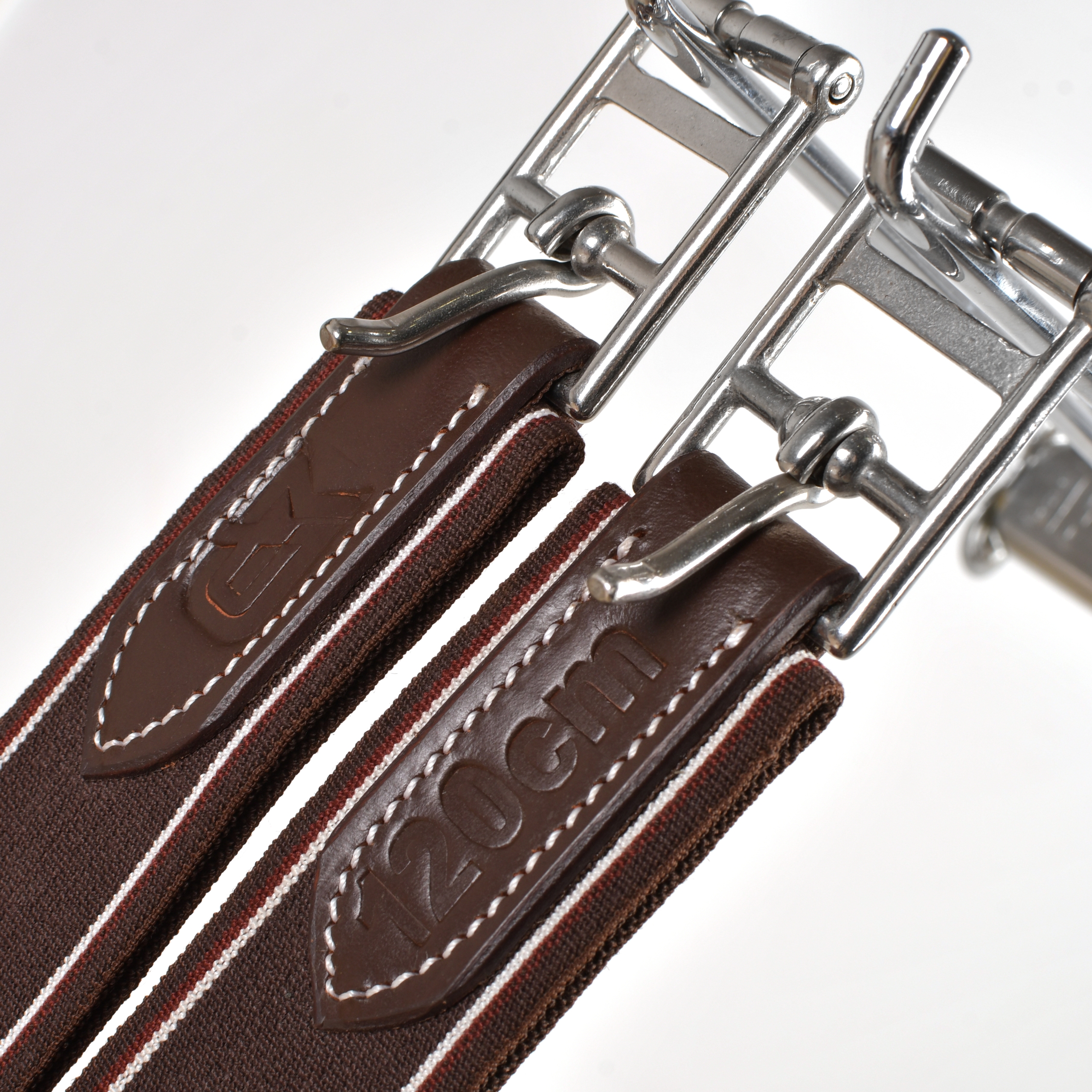 Подпруга конкурная фигурная, кожа коричневый