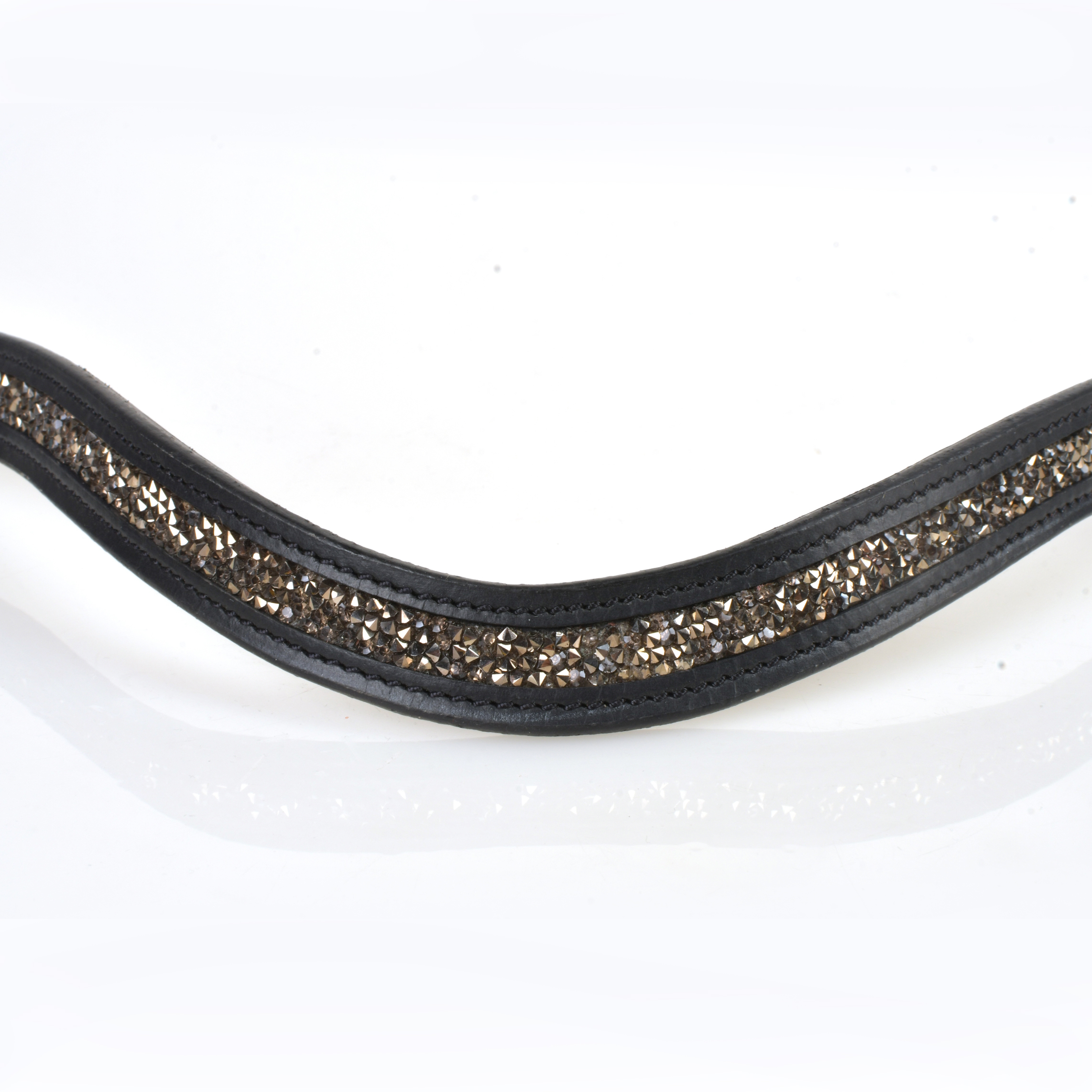 Налобник со стразами россыпью, дымчатый чёрный