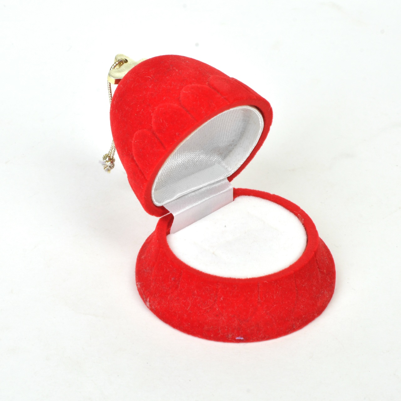 Футляр для украшений, бархатный колокольчик, красный